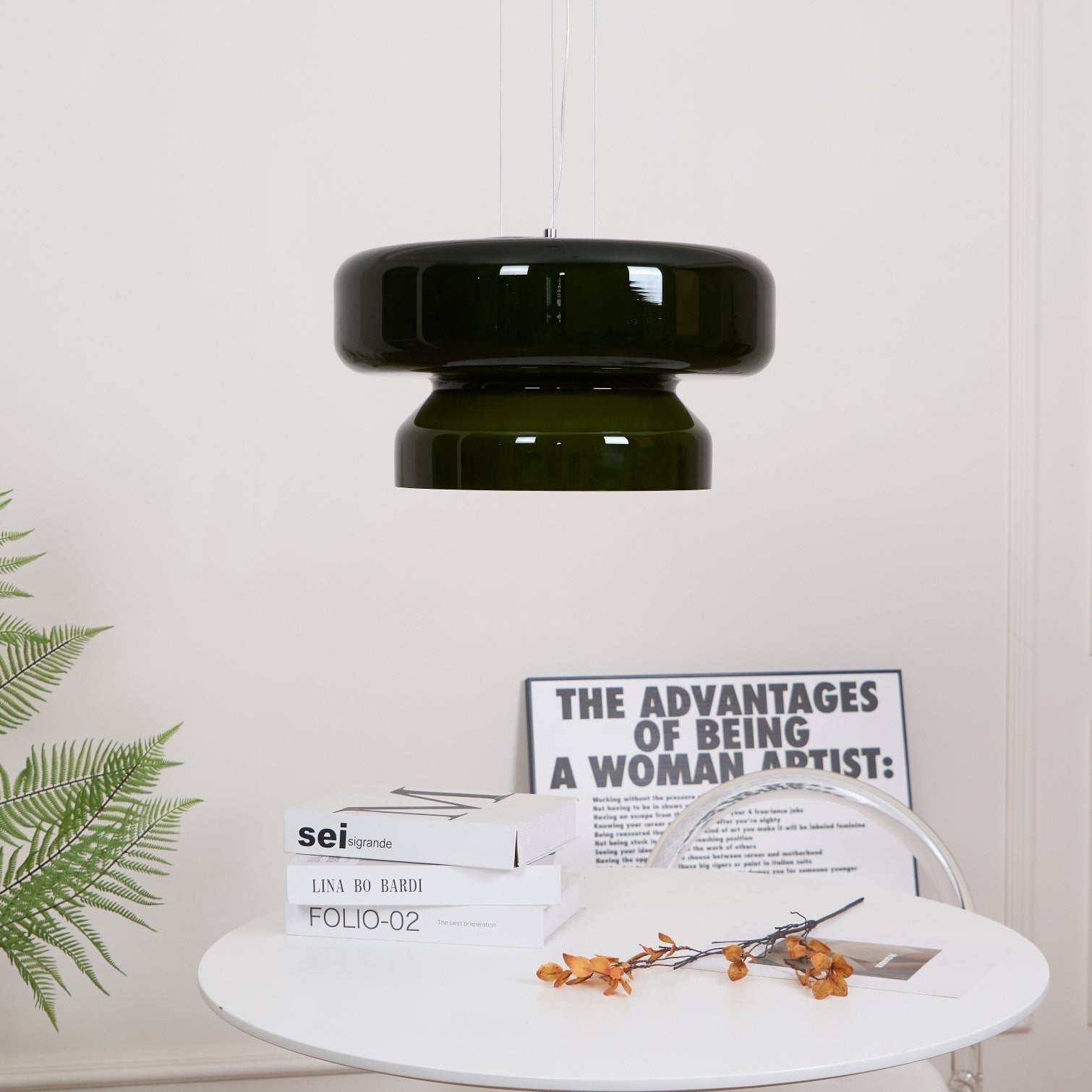 Xenuvyj Modern Minimalist Metal Glass Pendant Lamp - Lamp Copper