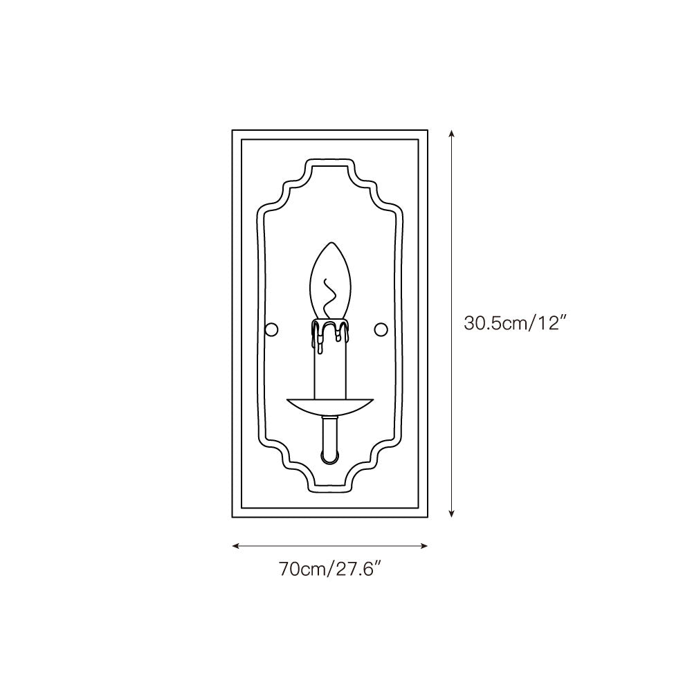 Vatnuvyd Rustic Cube Wooden Metal Sconce - Lamp Copper