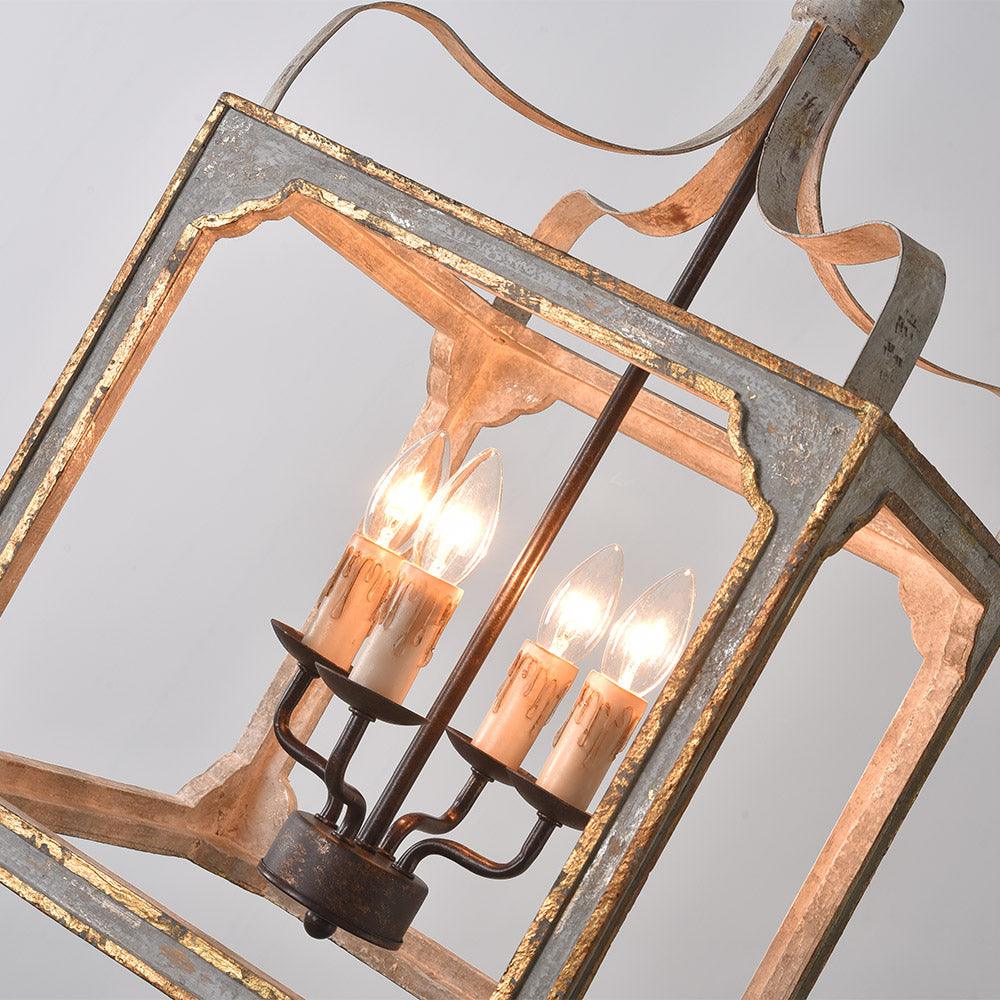 Boho Rustic Cube Chandelier - Blowlighting