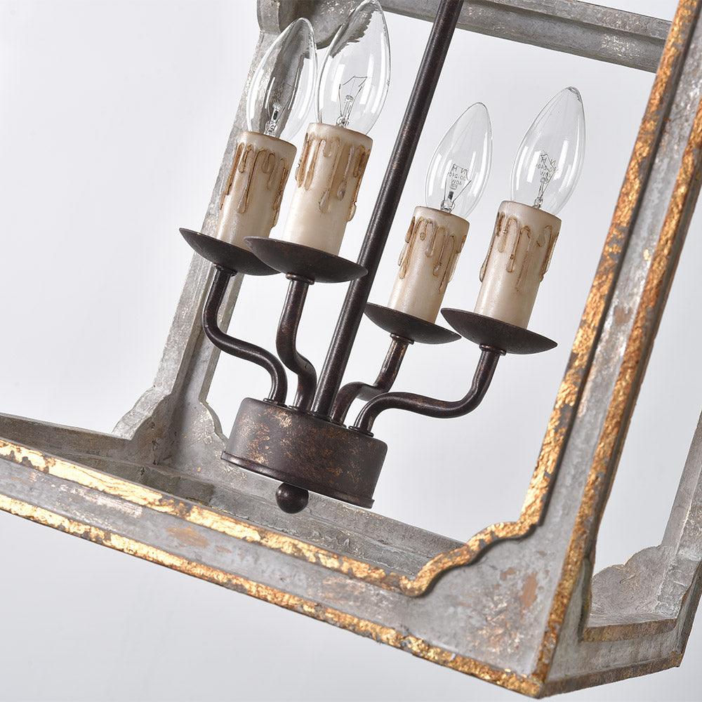 Boho Rustic Cube Chandelier - Blowlighting