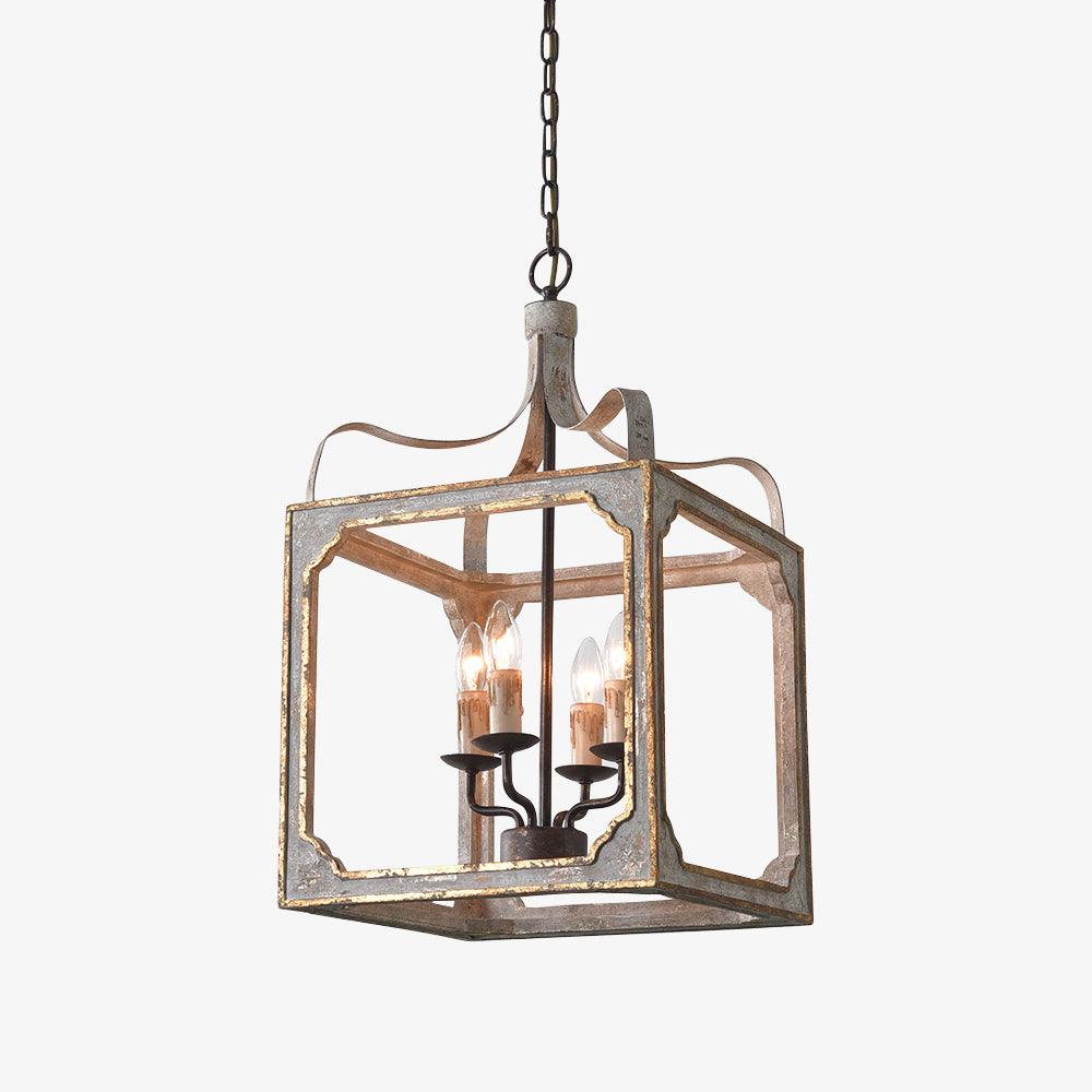 Boho Rustic Cube Chandelier - Blowlighting