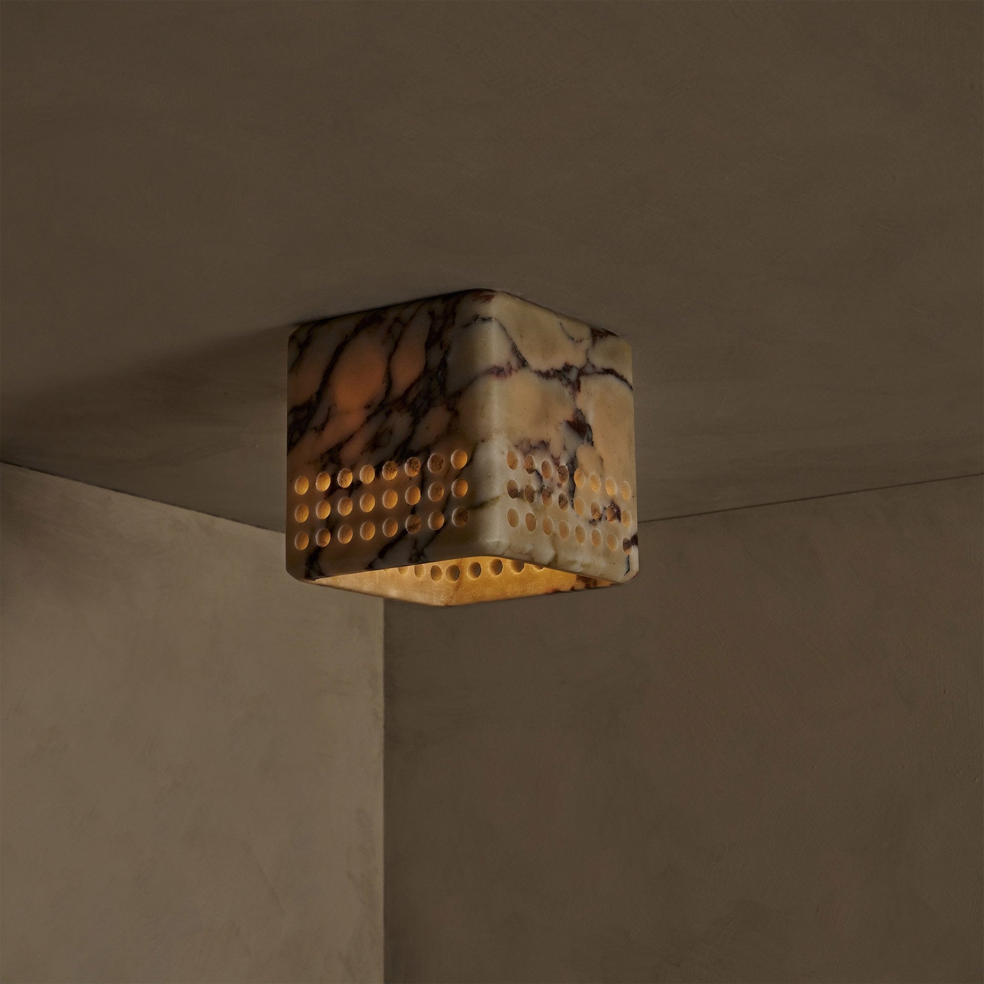 Bond Modern Minimalist Marble Ceiling Lamp - Lamp Copper
