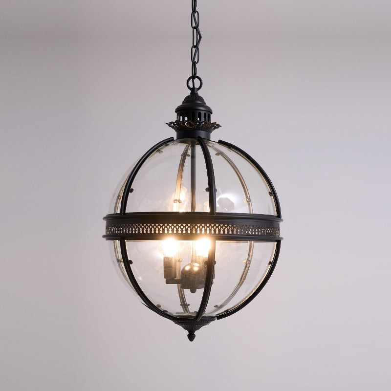 Svelte Vintage Industrial Metal Glass Pendant Light - Lamp Copper