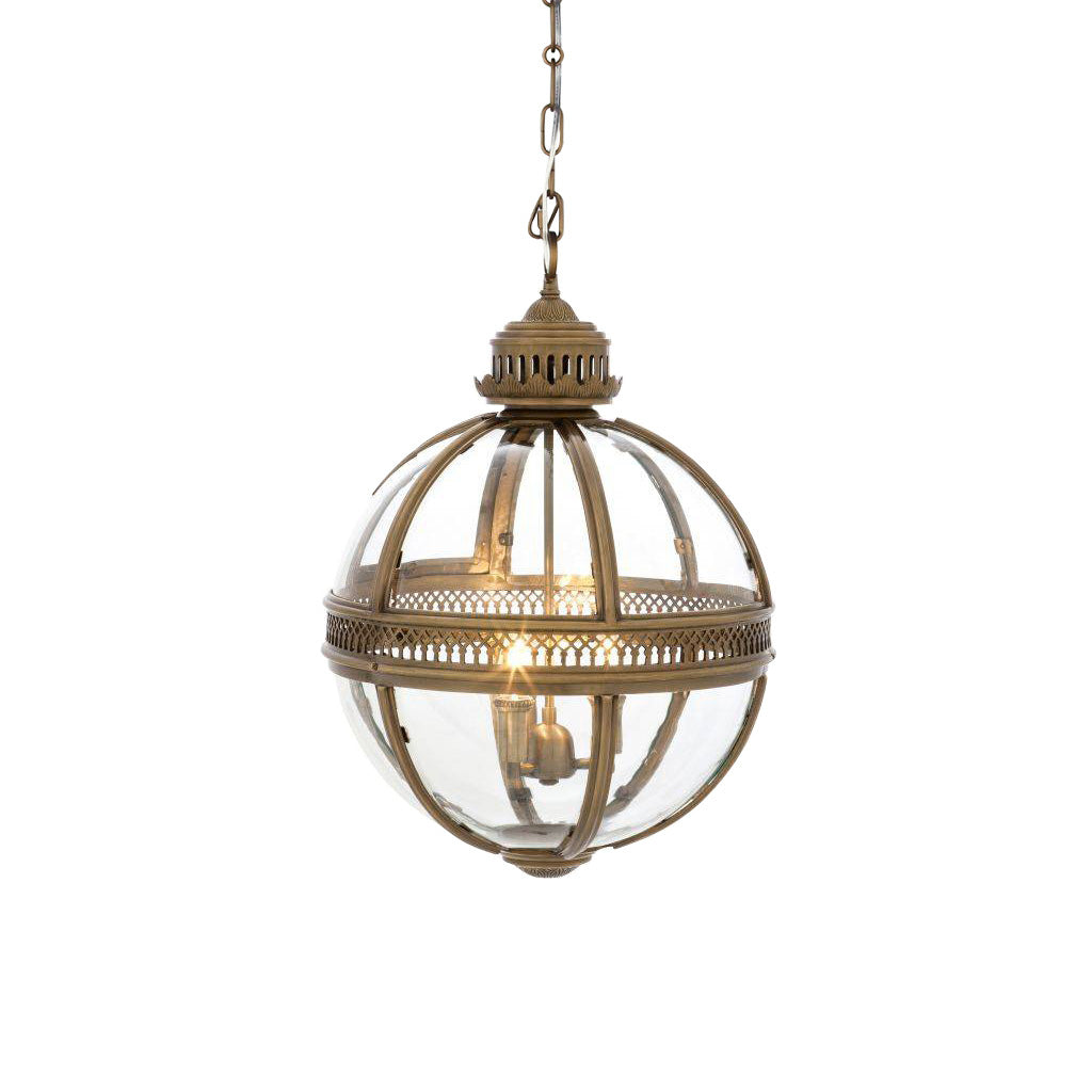 Svelte Vintage Industrial Metal Glass Pendant Light - Lamp Copper