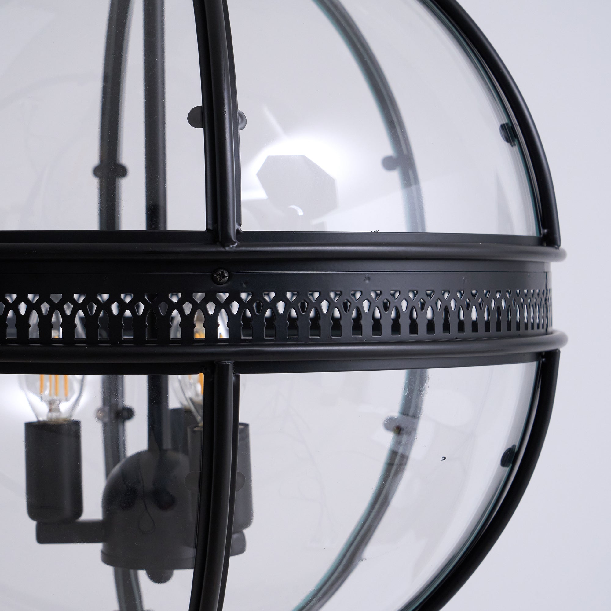 Svelte Vintage Industrial Metal Glass Pendant Light - Lamp Copper