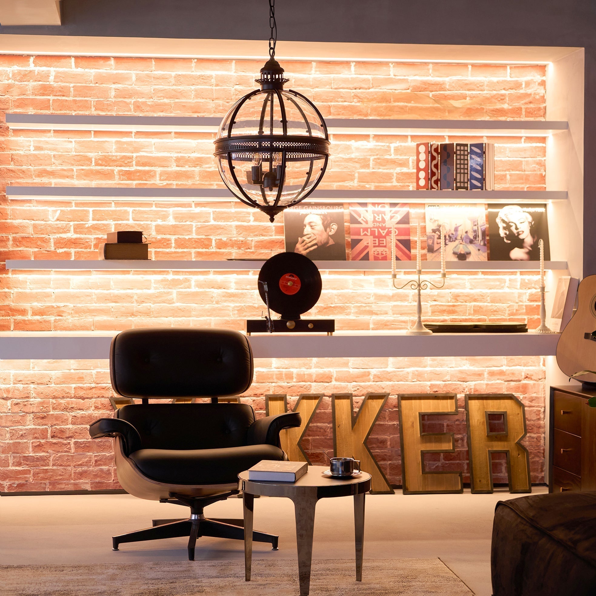 Svelte Vintage Industrial Metal Glass Pendant Light - Lamp Copper