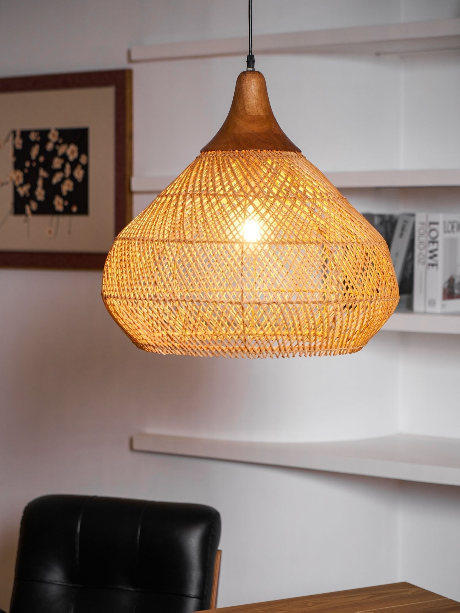 Braided Rattan Pendant Lamp - Blowlighting