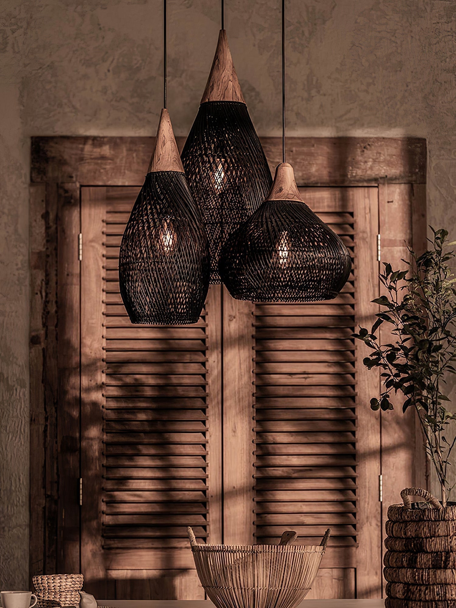 Braided Rattan Pendant Lamp - Blowlighting
