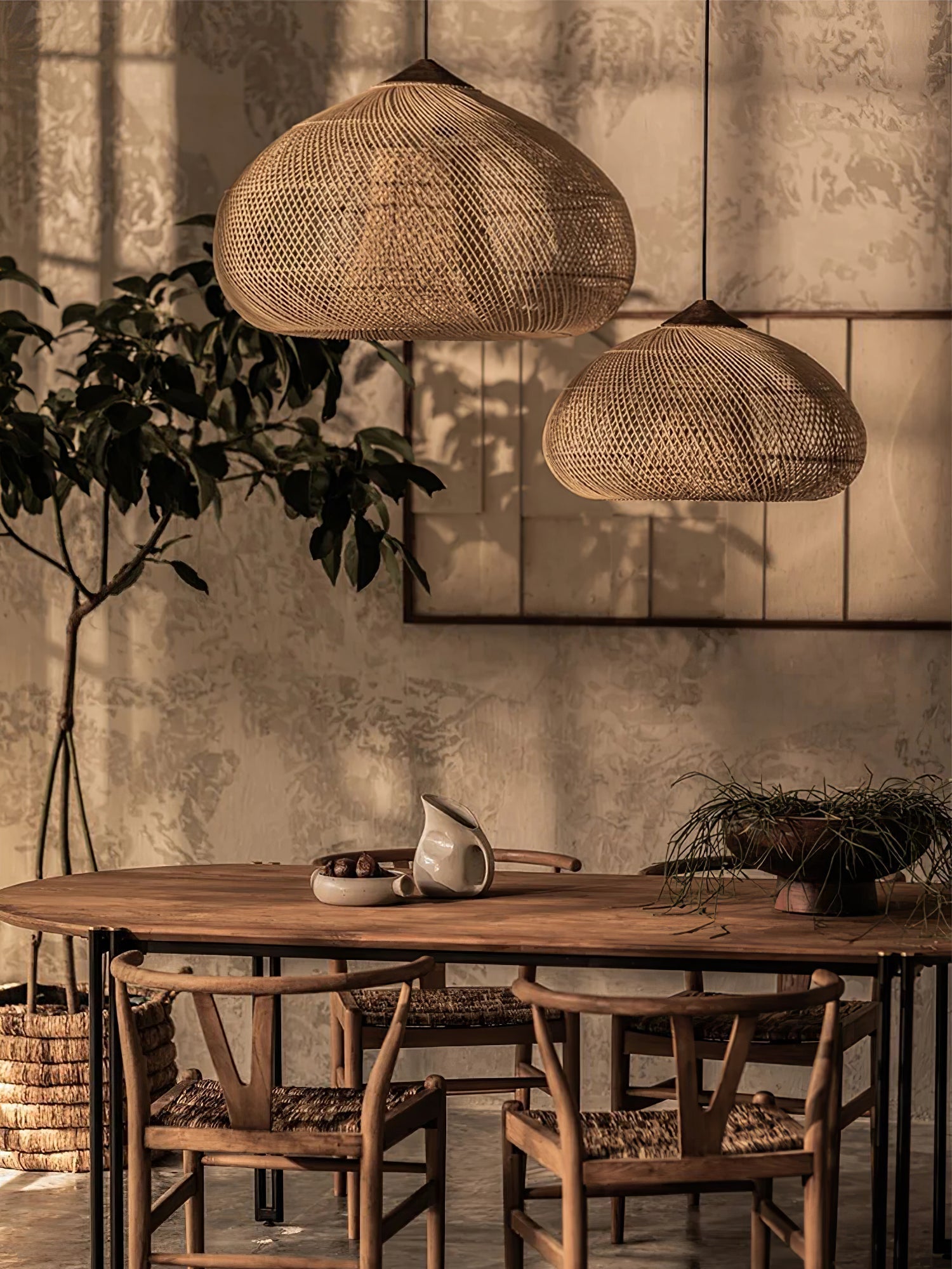 Braided Rattan Pendant Lamp - Blowlighting