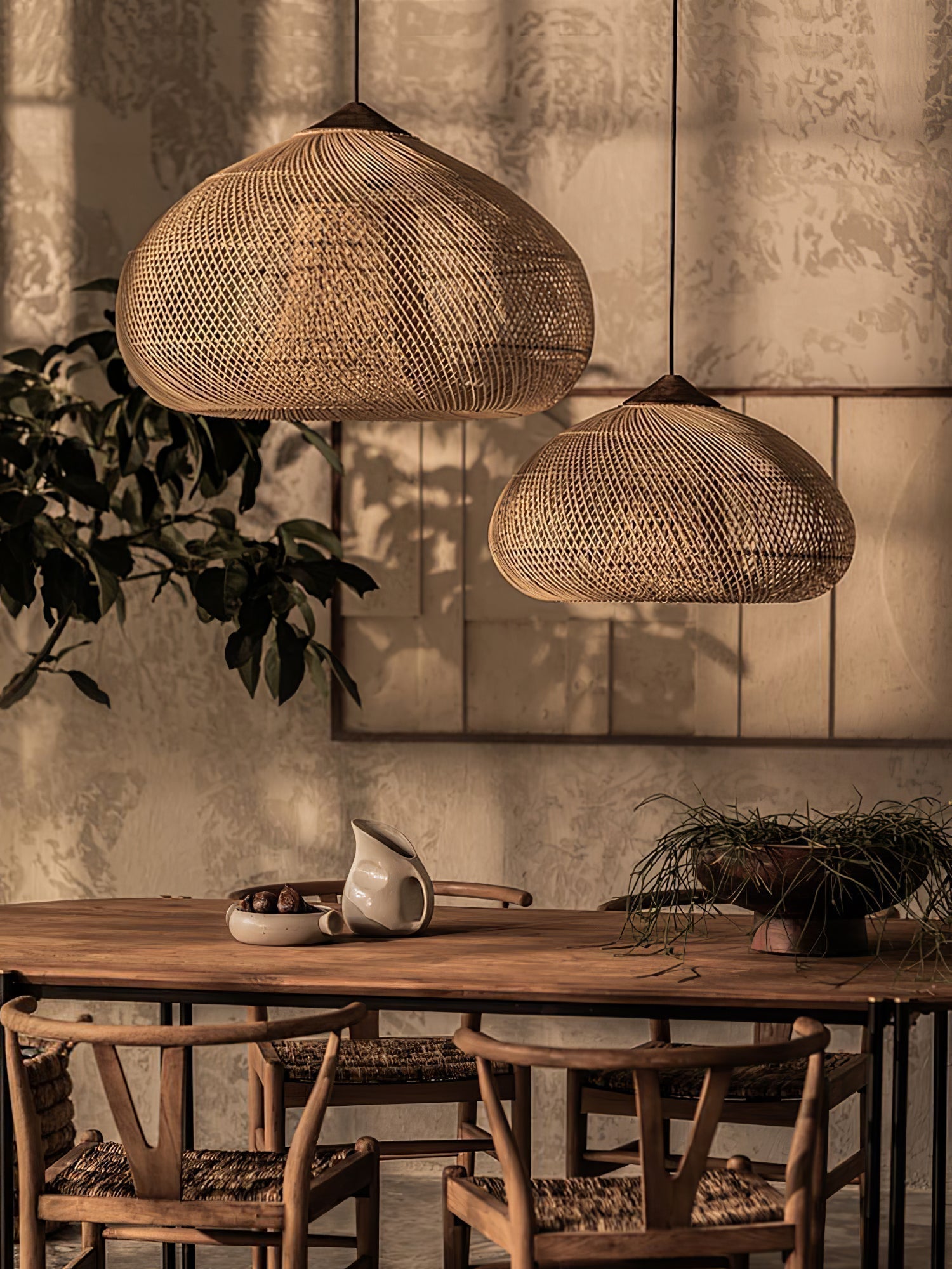 Braided Rattan Pendant Lamp - Blowlighting