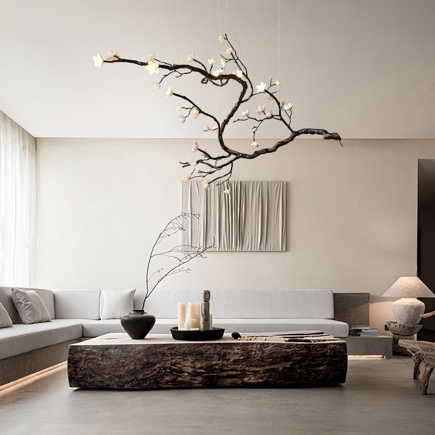 Aurora Chandelier Branch Floral Organic - Blowlighting