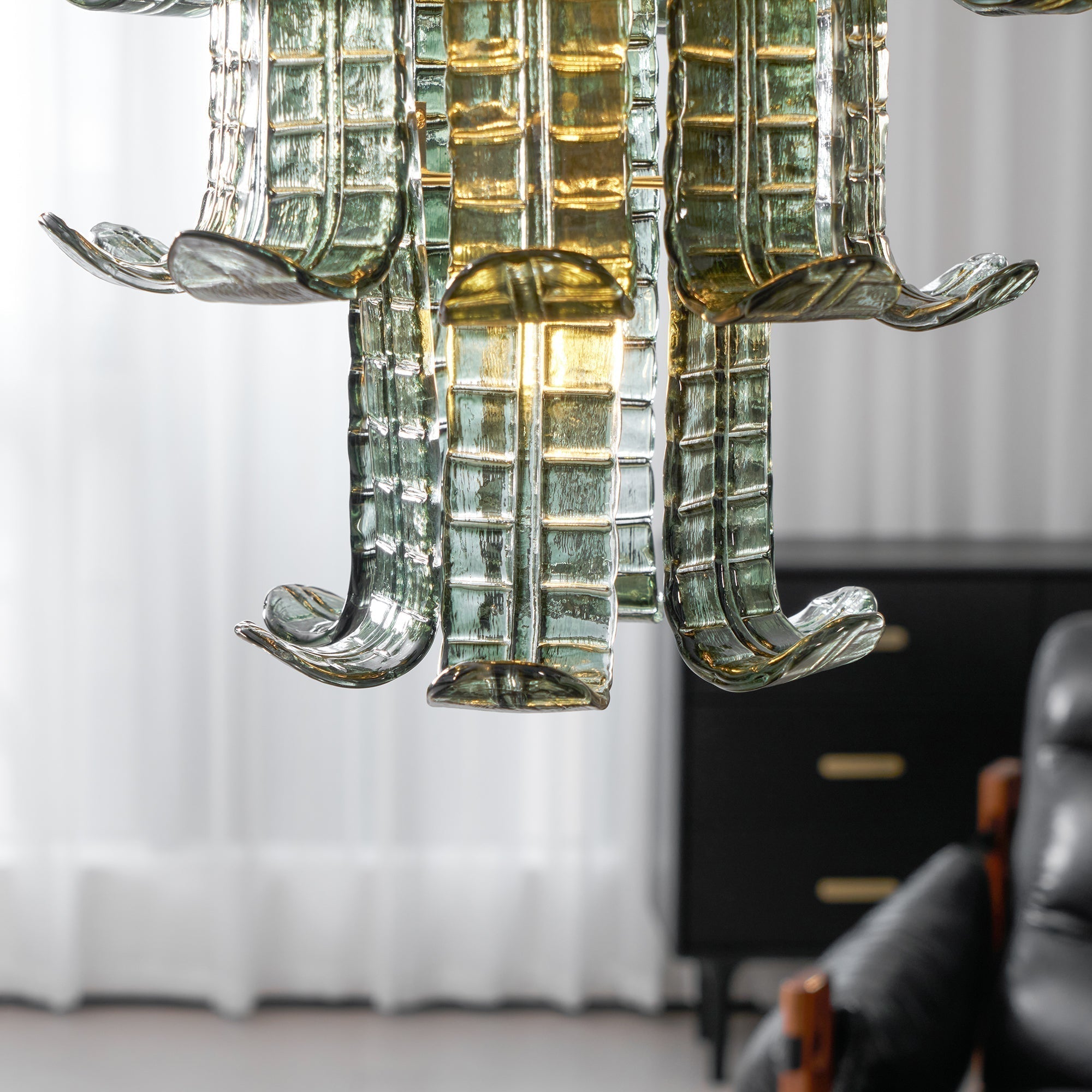 Aether Postmodern Luxury Glass Metal Chandelier - Lamp Copper