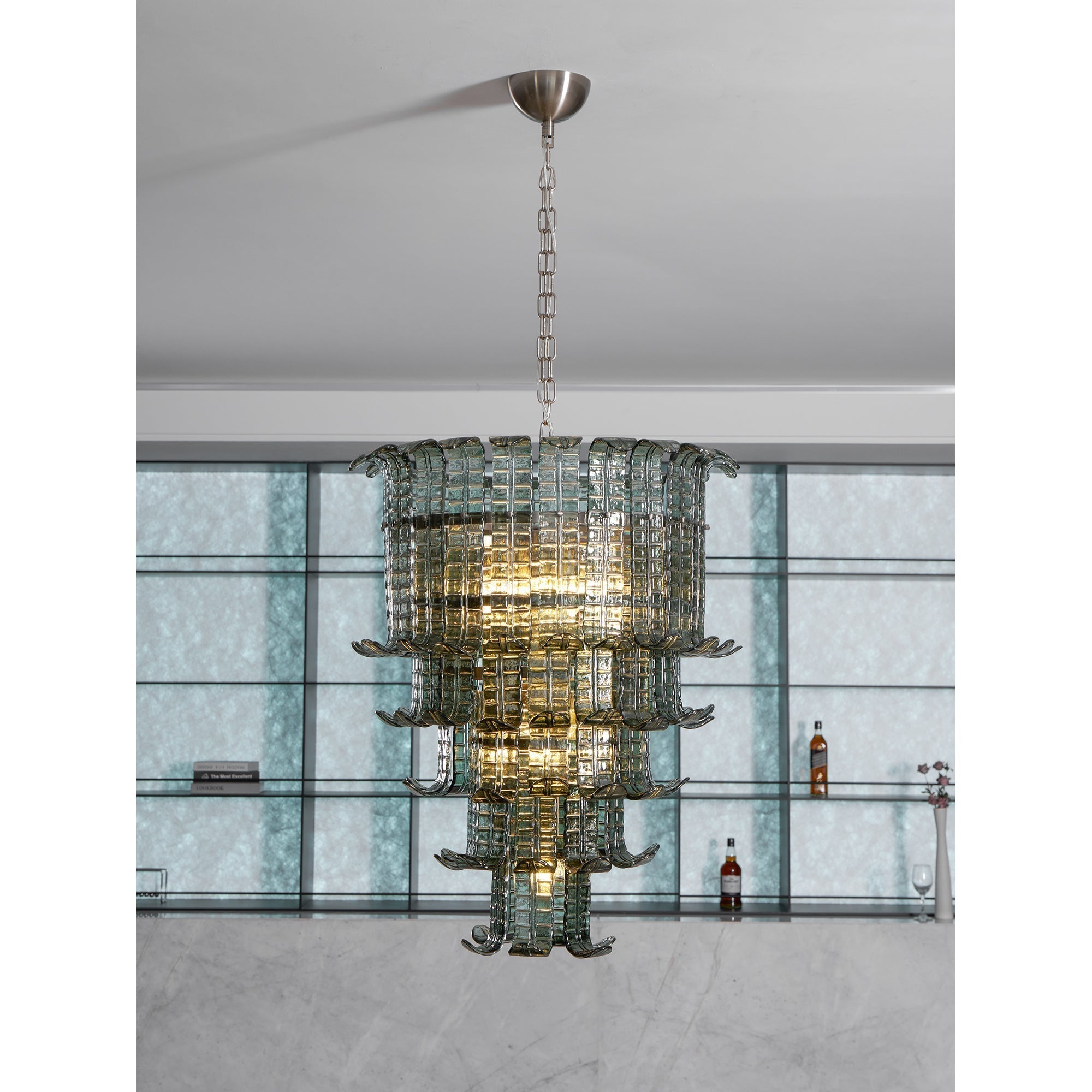 Aether Postmodern Luxury Glass Metal Chandelier - Lamp Copper