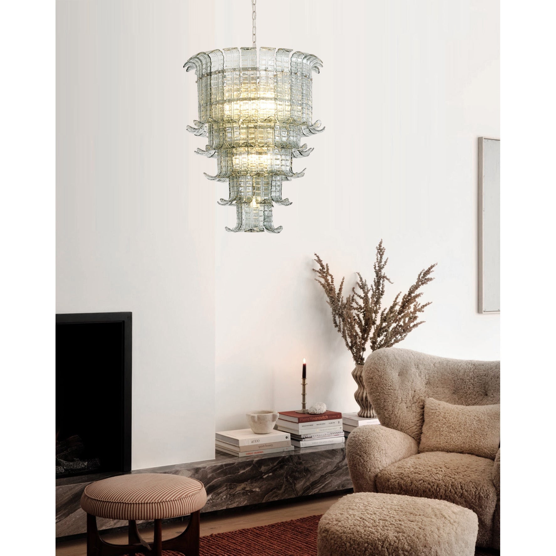 Aether Postmodern Luxury Glass Metal Chandelier - Lamp Copper