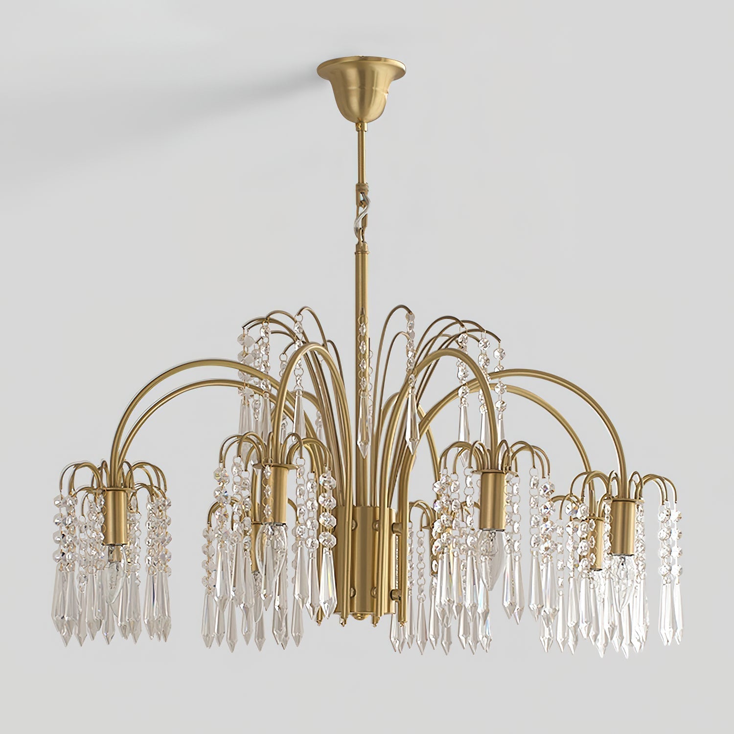 Voyant Premium Luxury Candle Crystal Chandelier - Lamp Copper