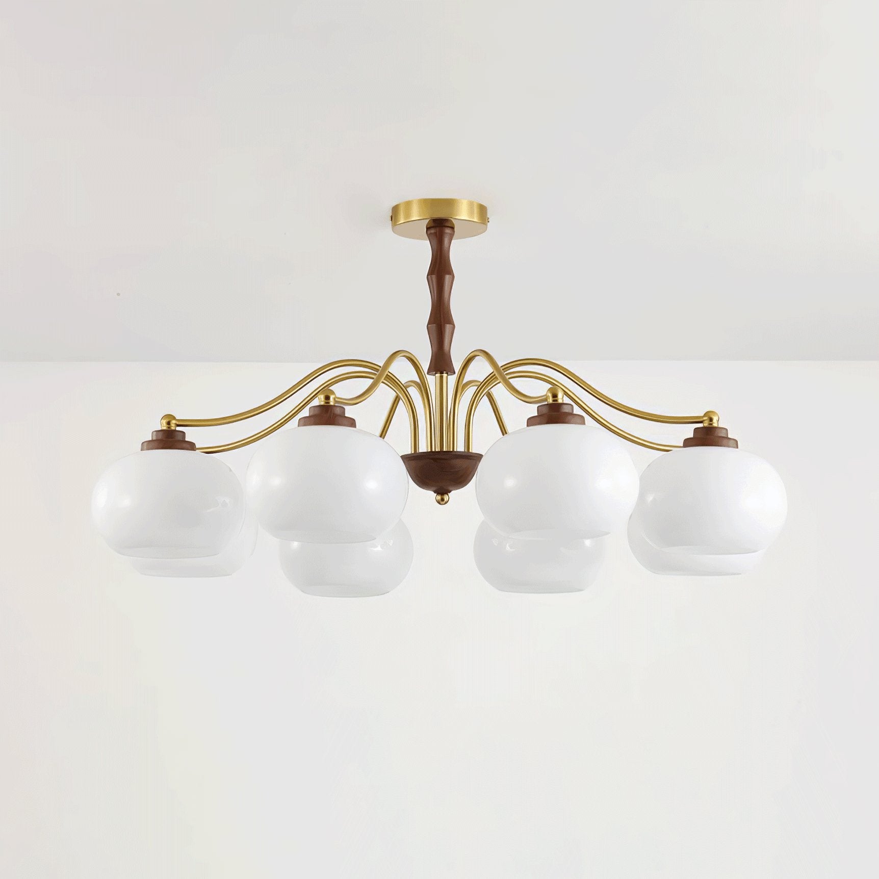 Persimmon Glass Globe Chandelier - Blowlighting