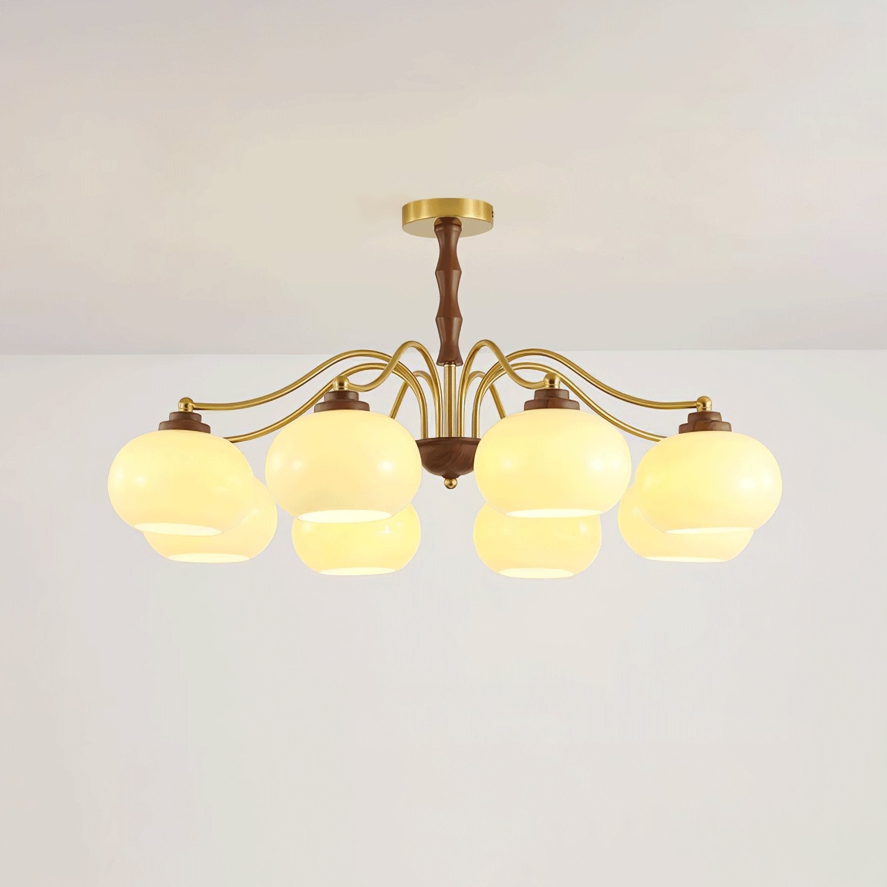 Persimmon Glass Globe Chandelier - Blowlighting