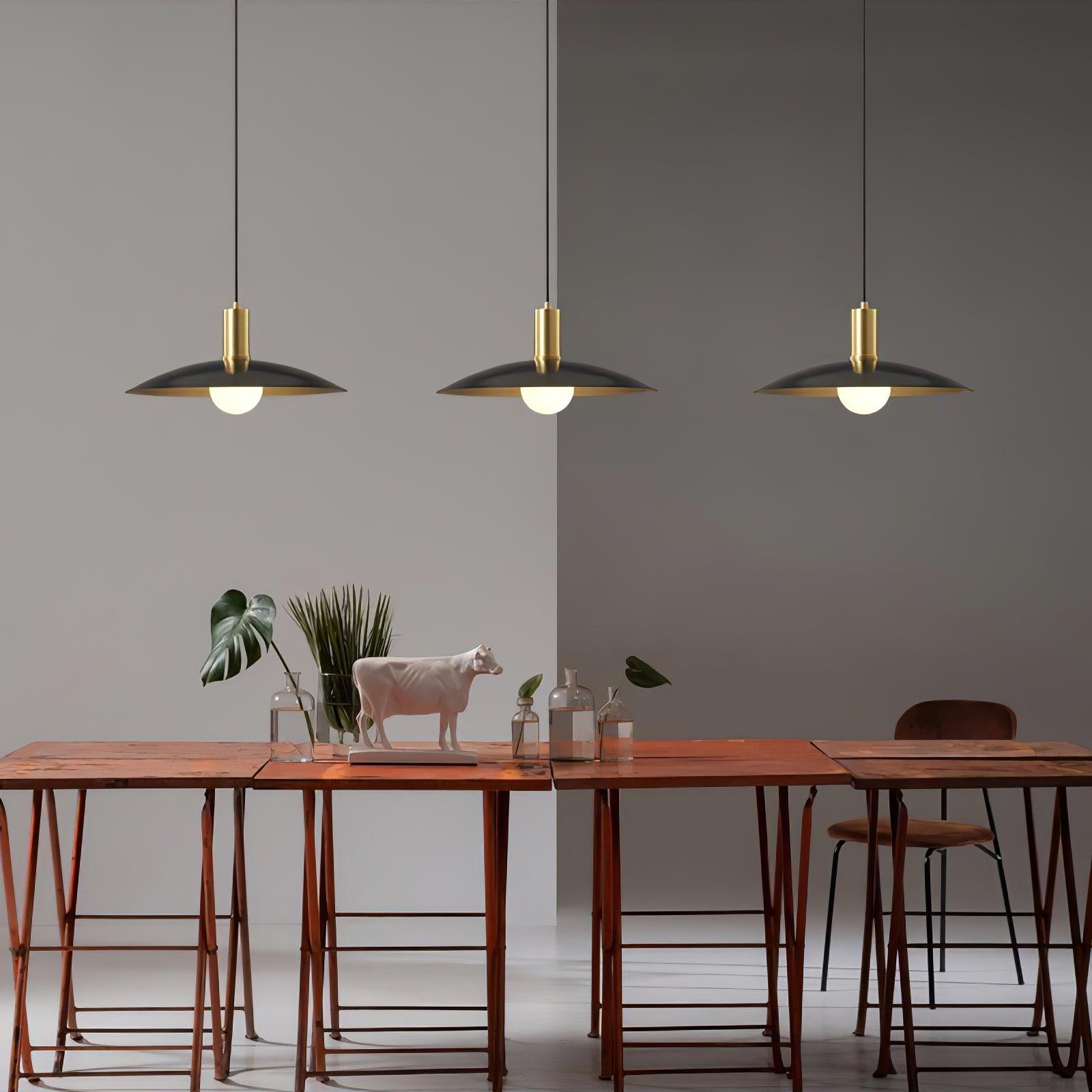 Brass Flared Pendant Lamp - Blowlighting