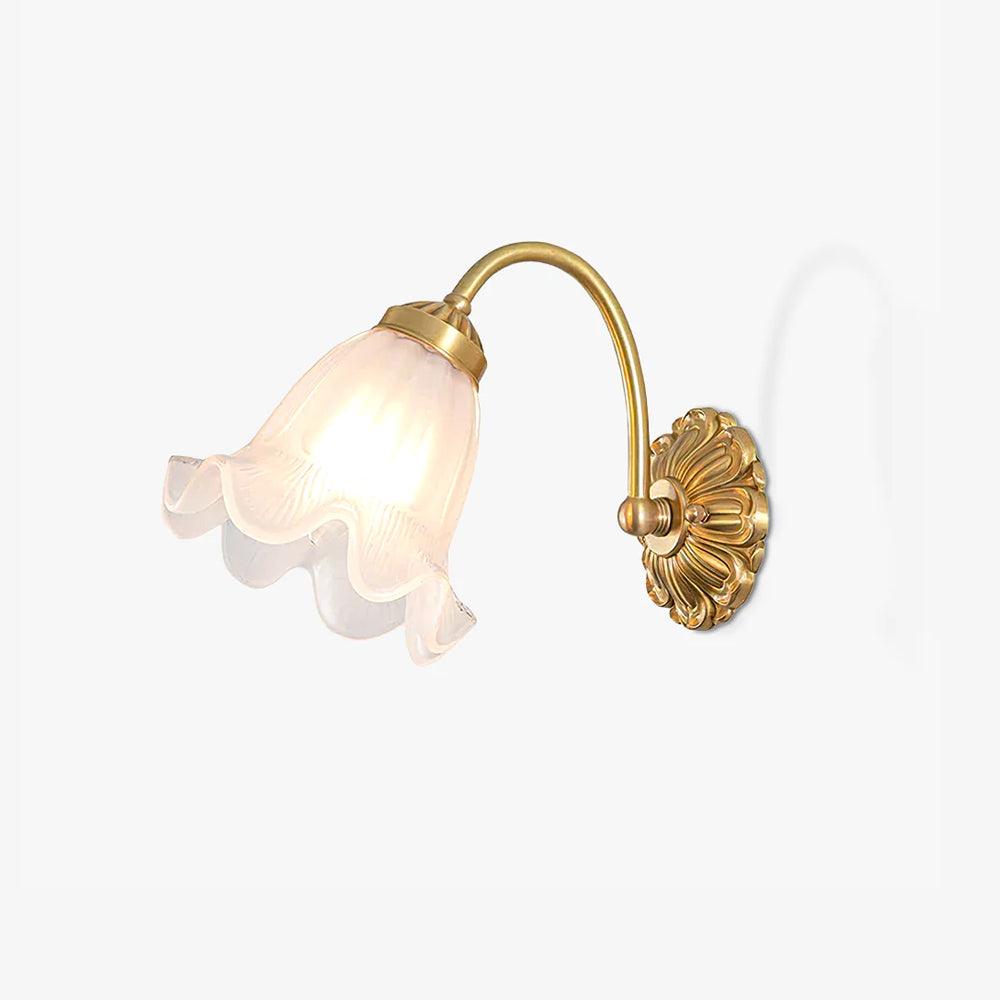 Brass Floral Glass Sconce - Blowlighting