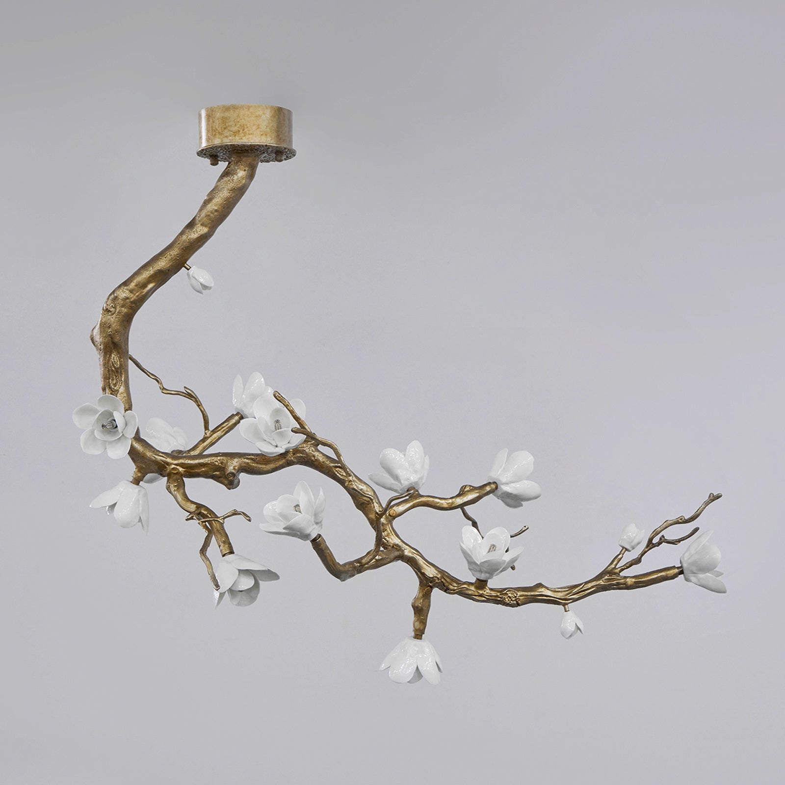 Brass Flower Branch Chandelier - Blowlighting