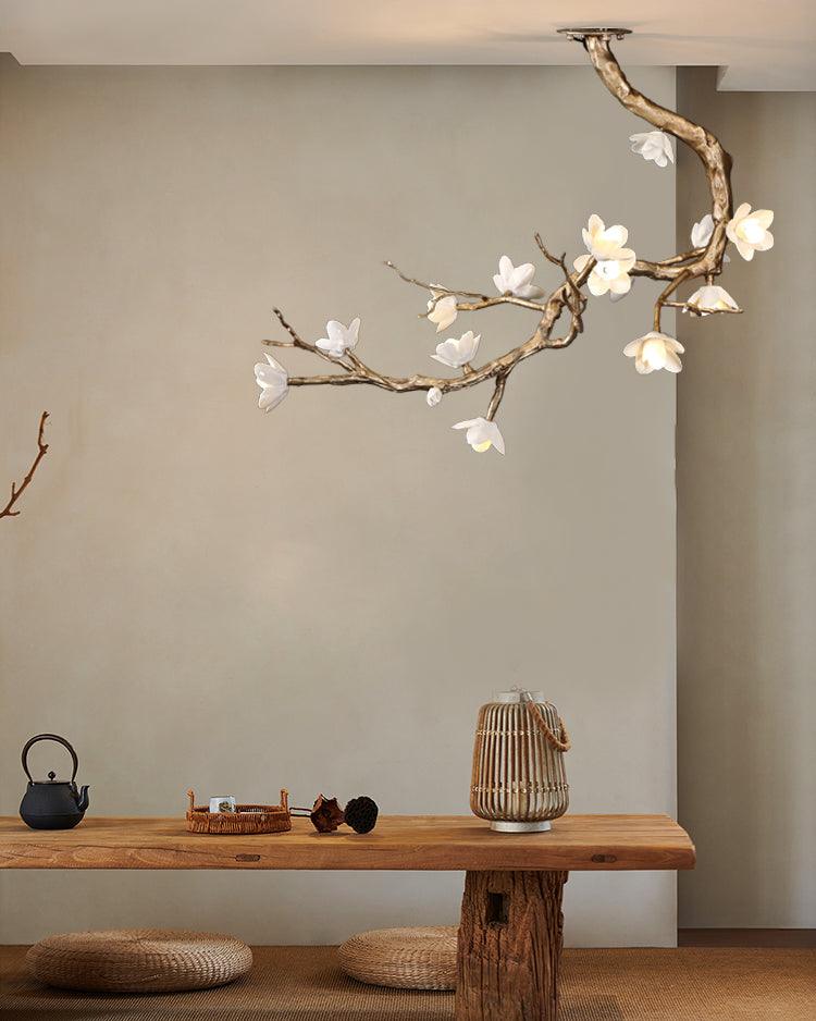 Brass Flower Branch Chandelier - Blowlighting
