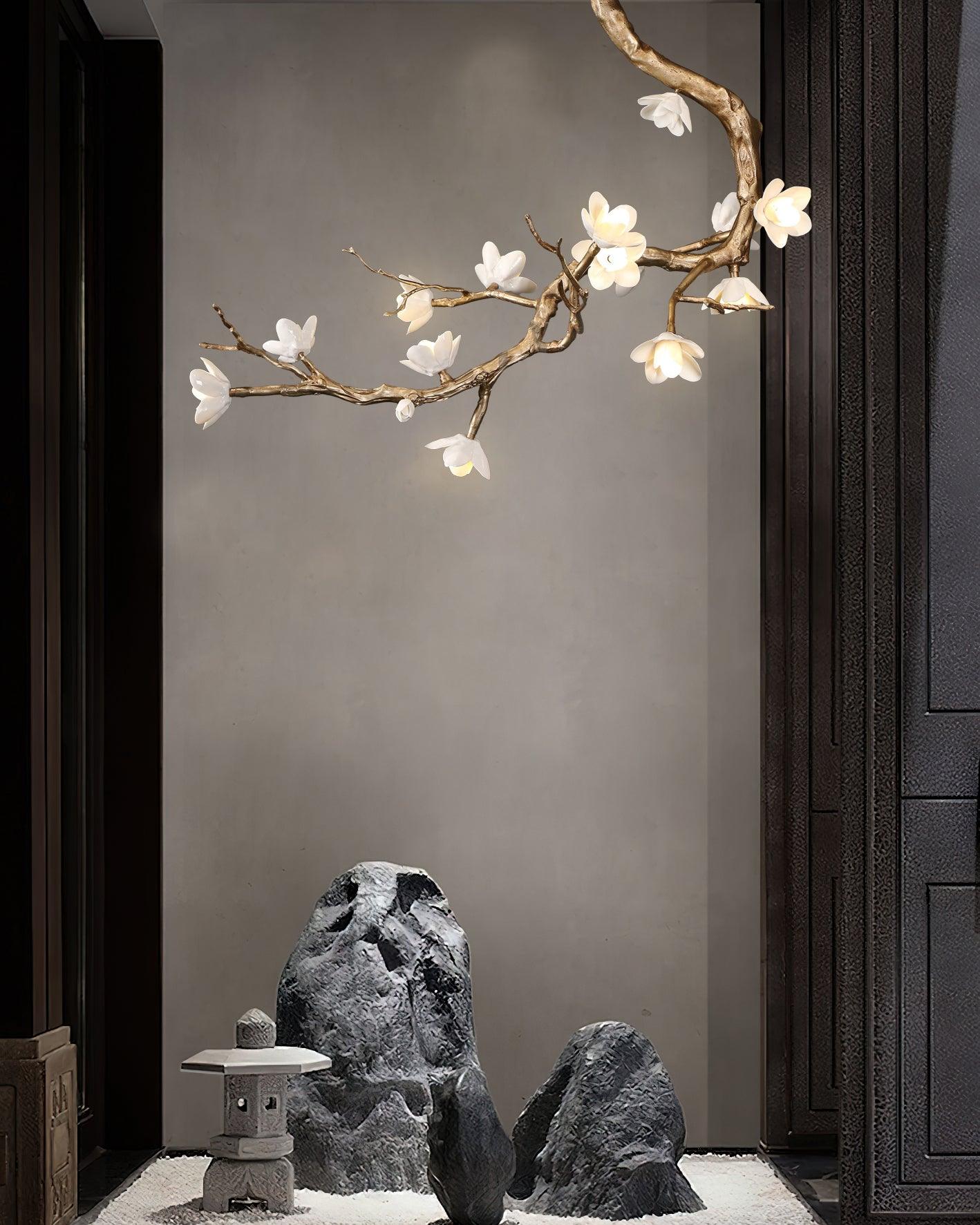 Brass Flower Branch Chandelier - Blowlighting