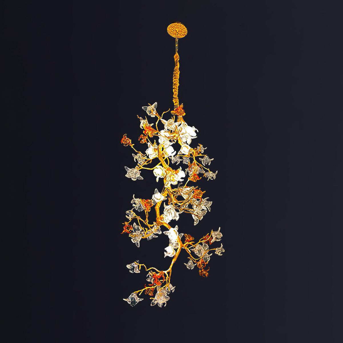 Aare Maple Branch Brass Crystal Chandelier - Blowlighting