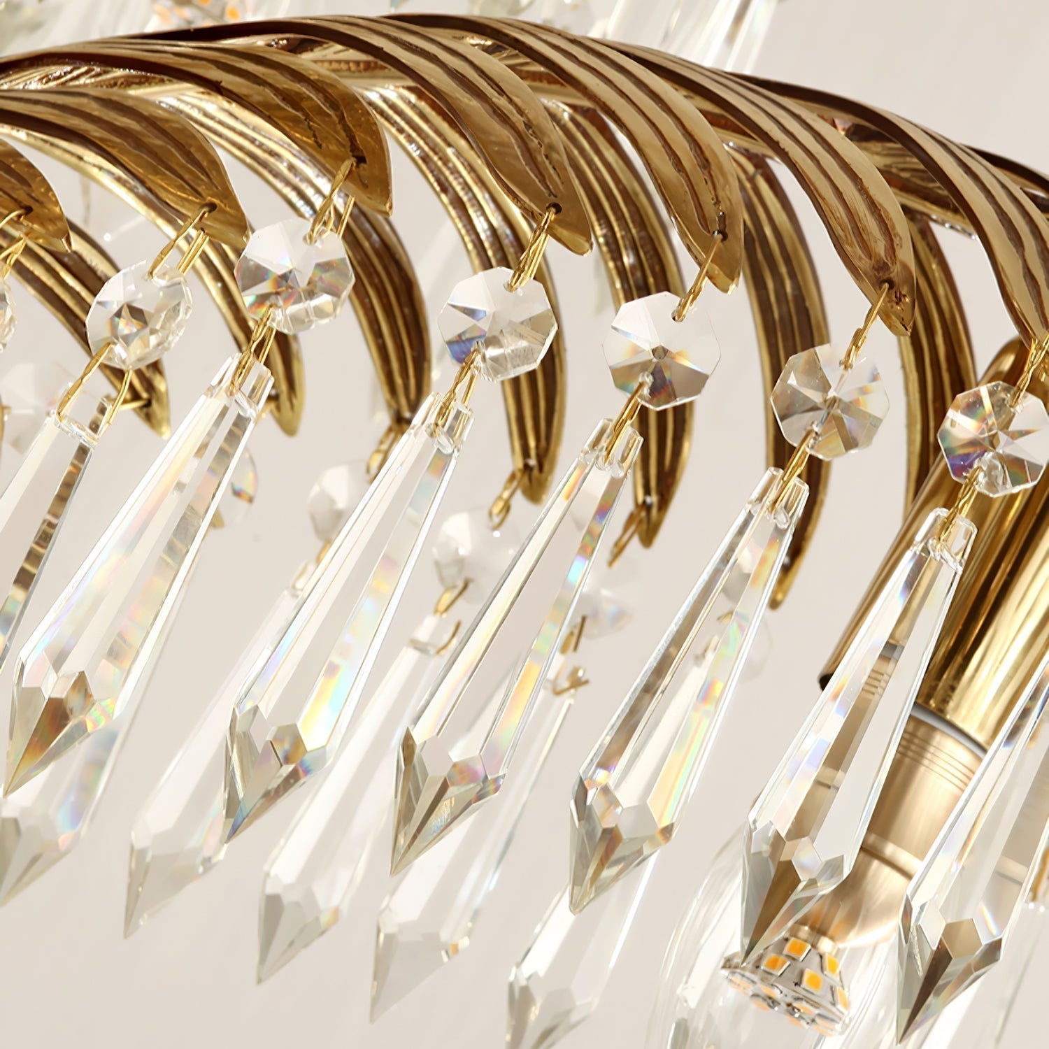 Odoraris Regal Brass Crystal Chandelier - Blowlighting