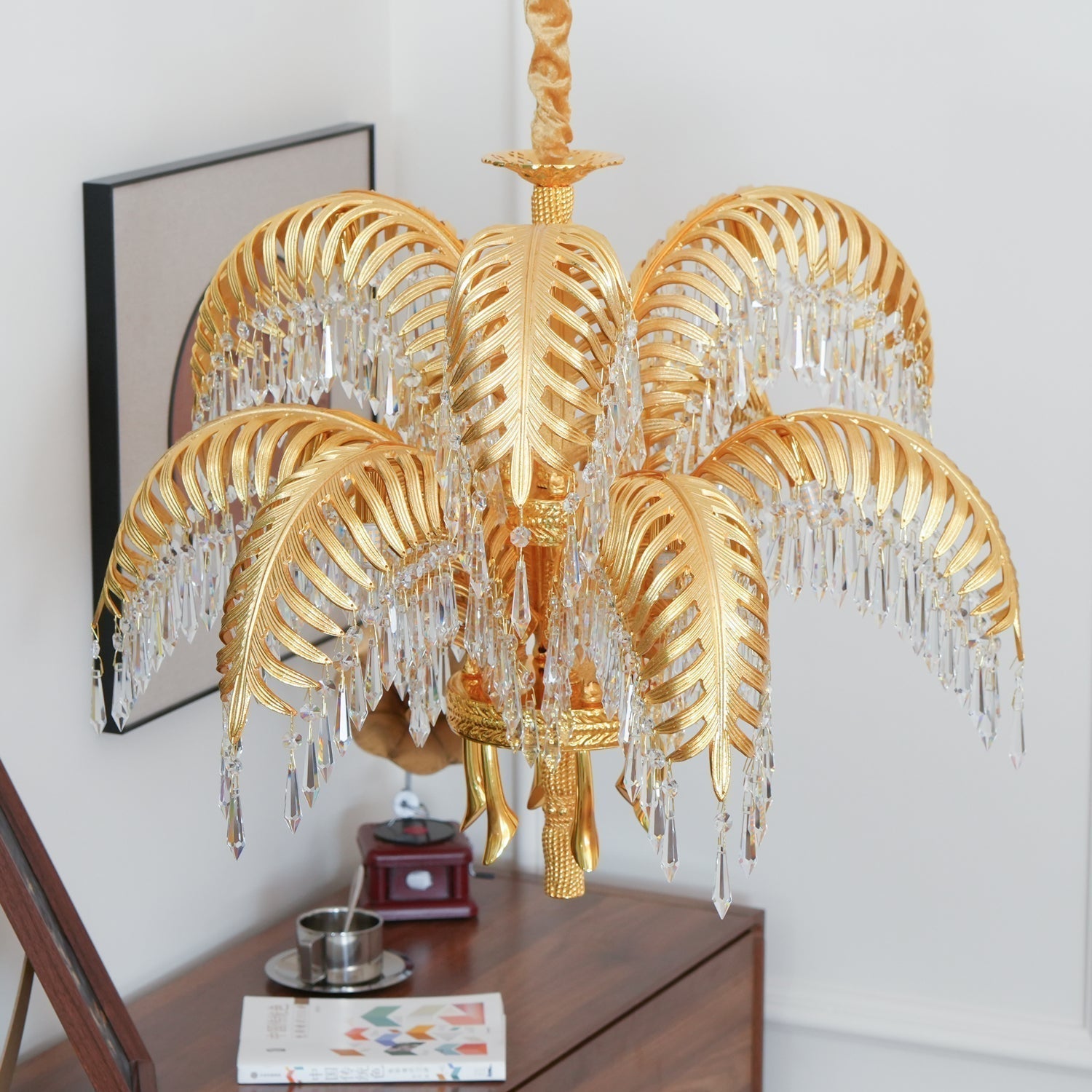 Odoraris Regal Brass Crystal Chandelier - Blowlighting
