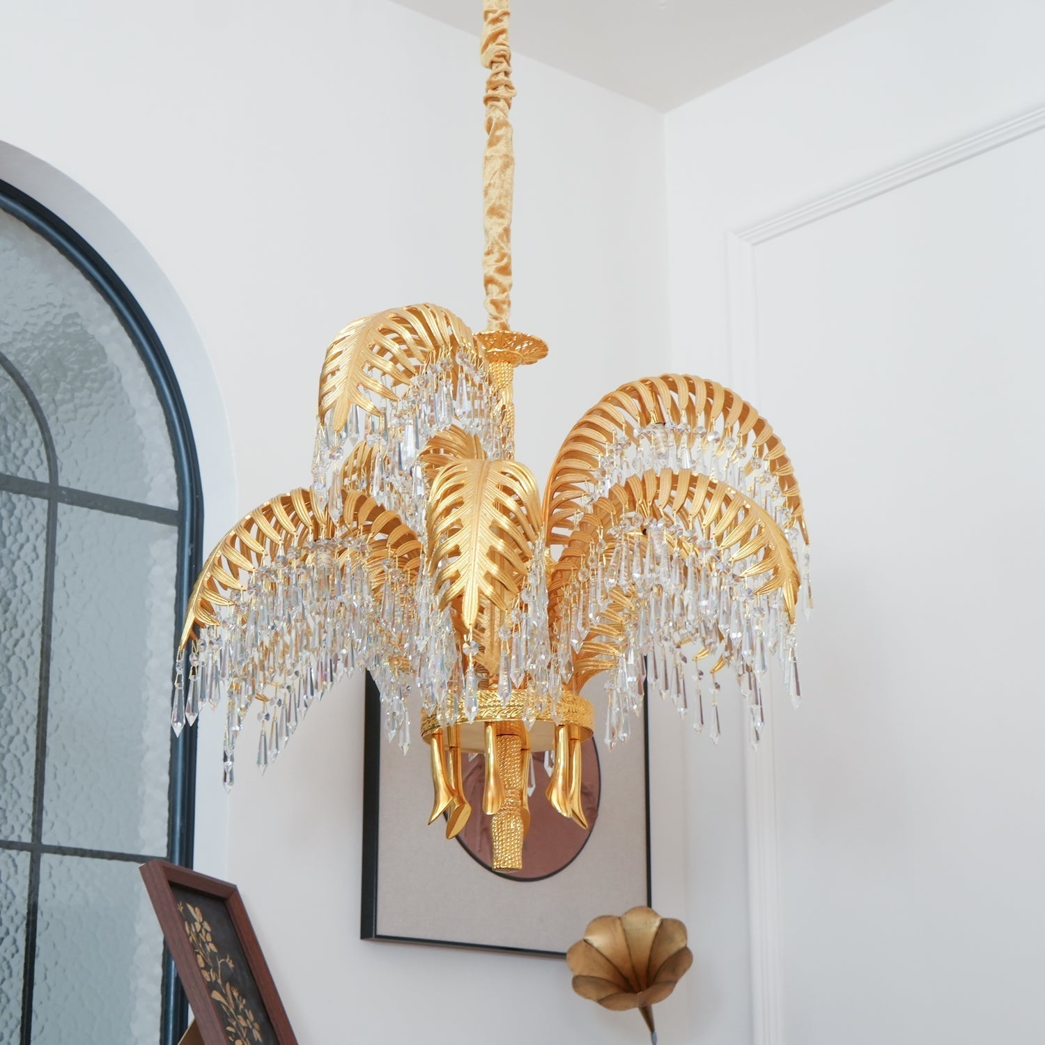 Odoraris Regal Brass Crystal Chandelier - Blowlighting