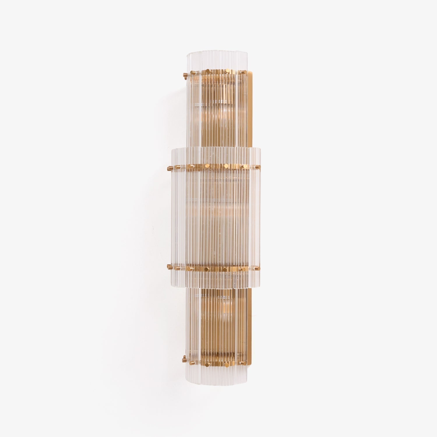 Aurora Wall Light Layered Glass Rods Copper Modern Vertical - Neutralighting