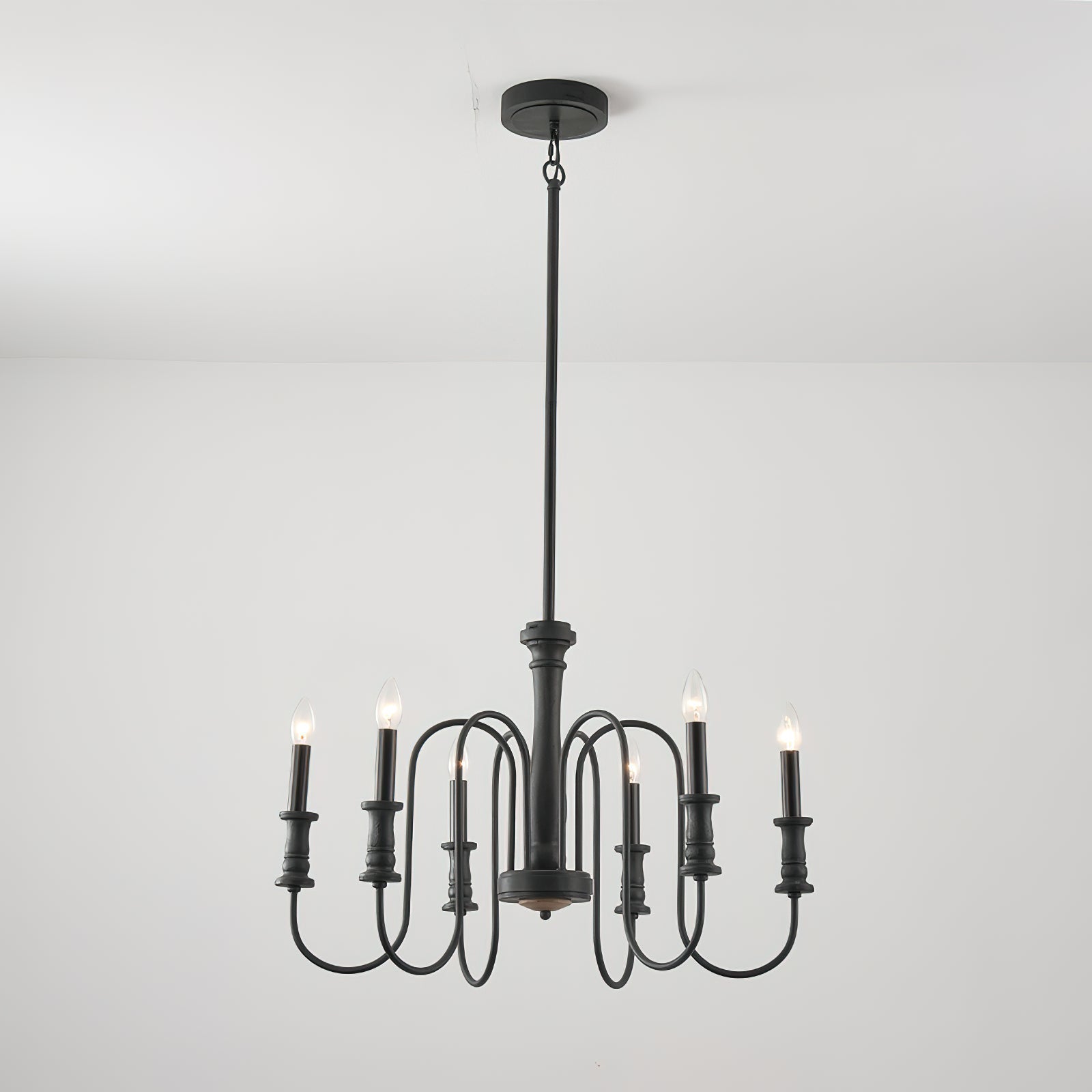 Volo Postmodern Luxury Wooden Metal Chandelier - Lamp Copper