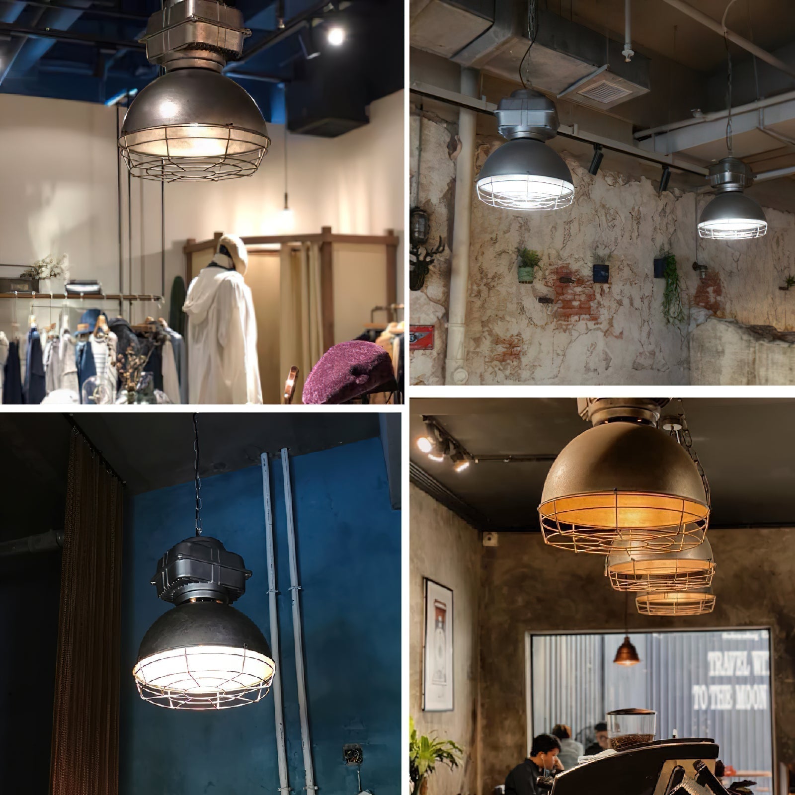 Astra Vintage Industrial Brilliant Metal Pendant Light - Lamp Copper