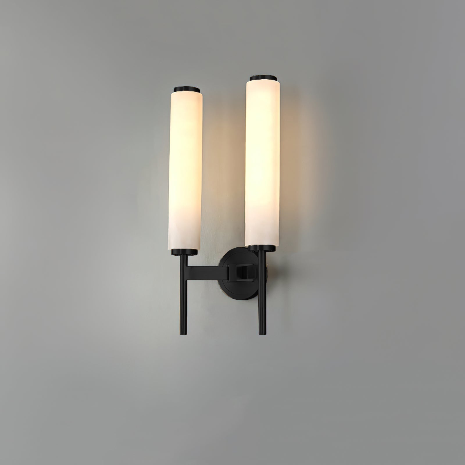 Abyss Modern Minimalist Brass Metal Alabaster Wall Lamp - Lamp Copper