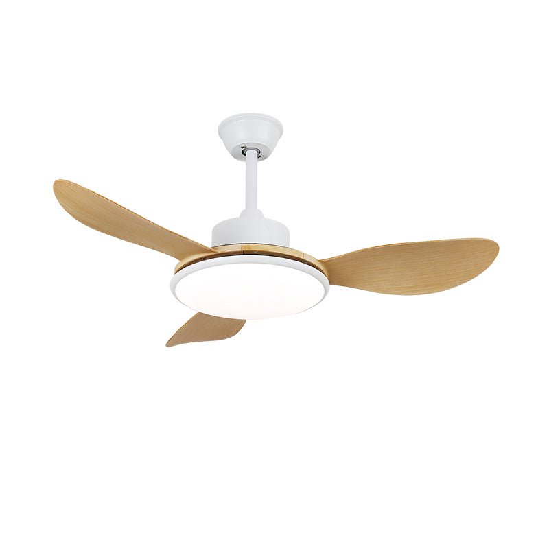 Ventilatore da Soffitto con Luce Tirenor in Legno, finitura Grana Legno Naturale