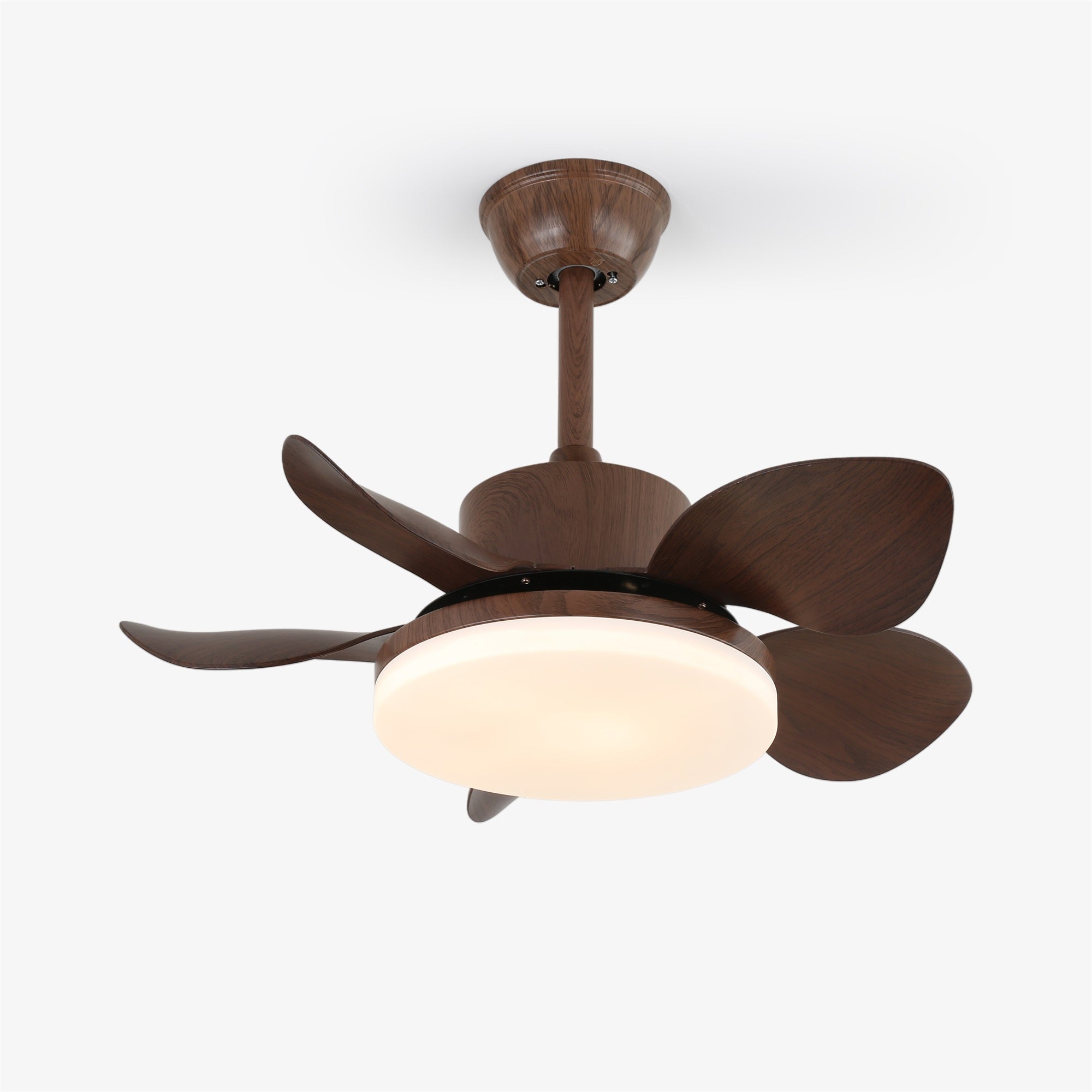 Ventilatore da soffitto Alenya in legno con luce, installazione cablata