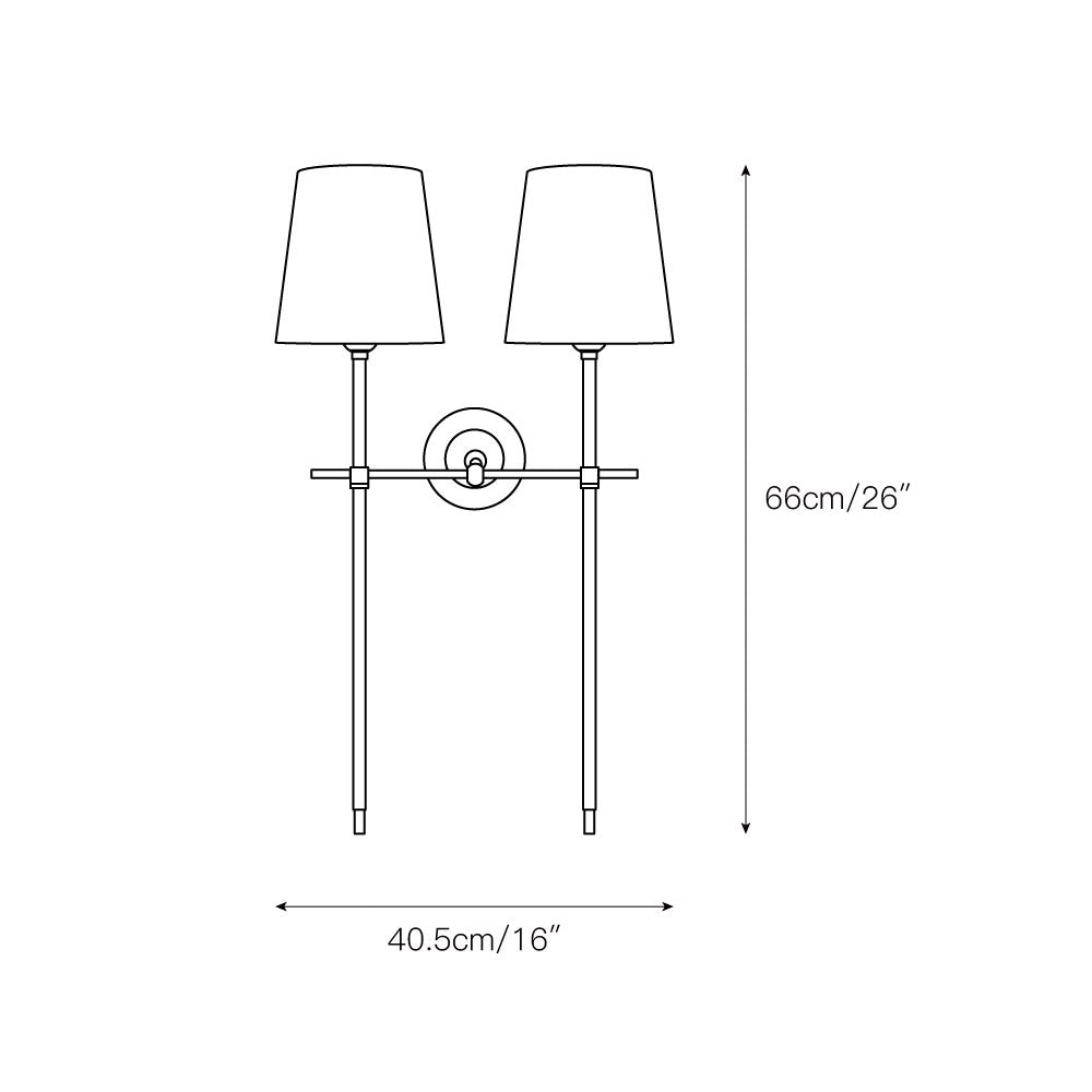 Platina Modern Minimalist Brass Fabric Wall Lamp - Lamp Copper