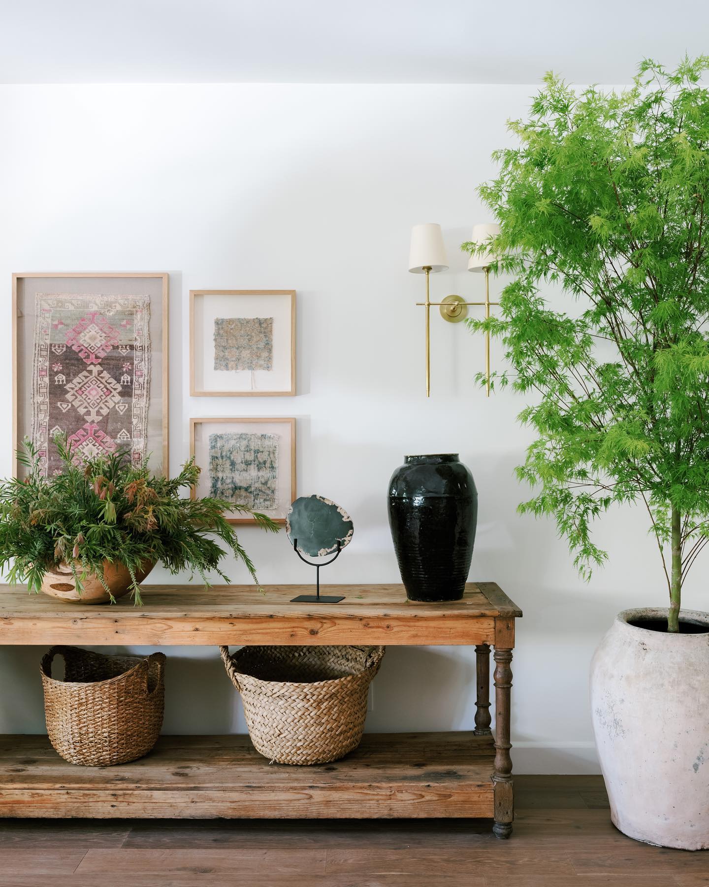 Platina Modern Minimalist Brass Fabric Wall Lamp - Lamp Copper