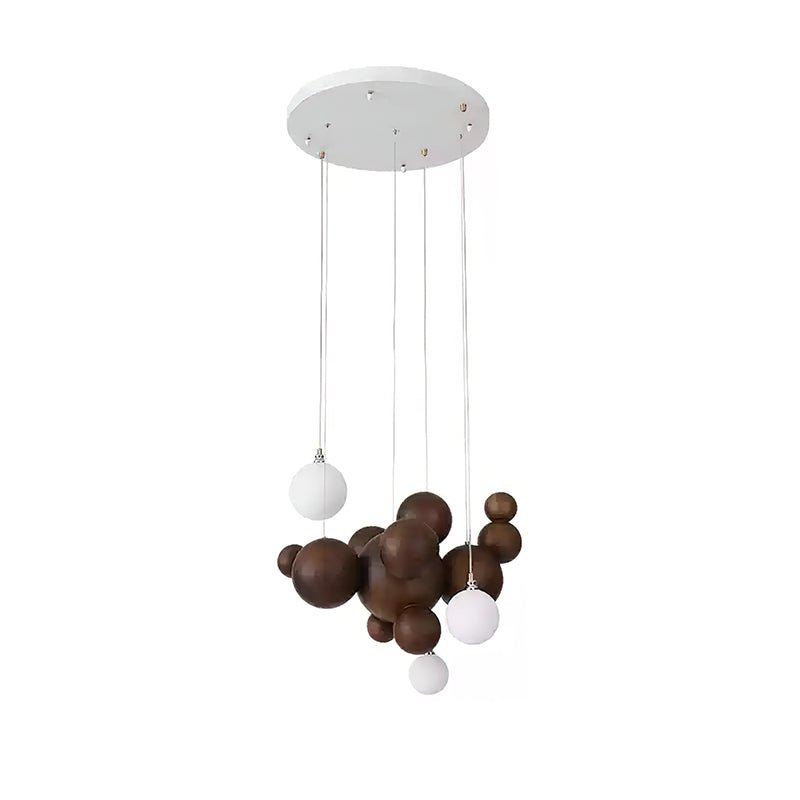 Bubble Wood Balls Chandelier - Blowlighting