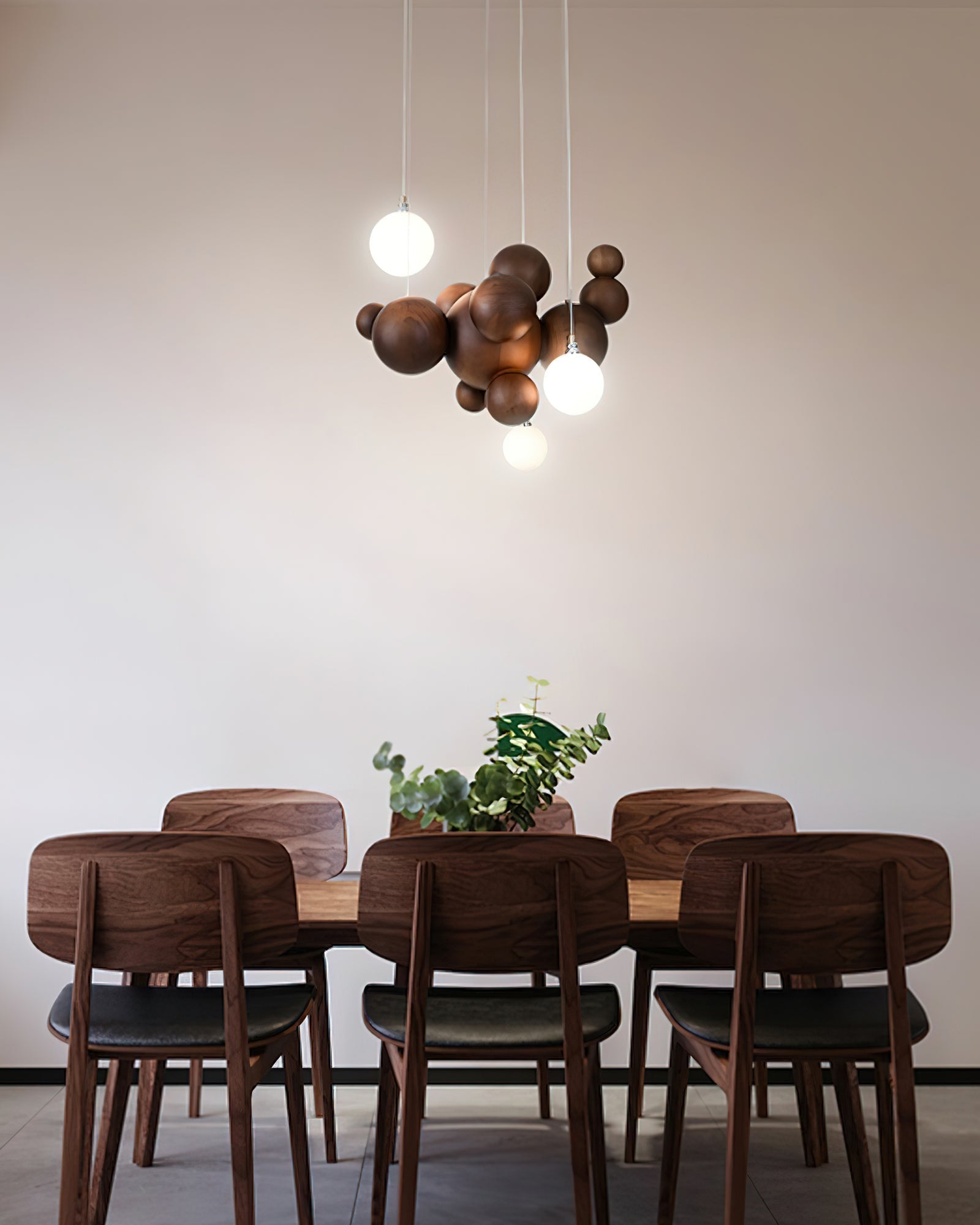 Bubble Wood Balls Chandelier - Blowlighting