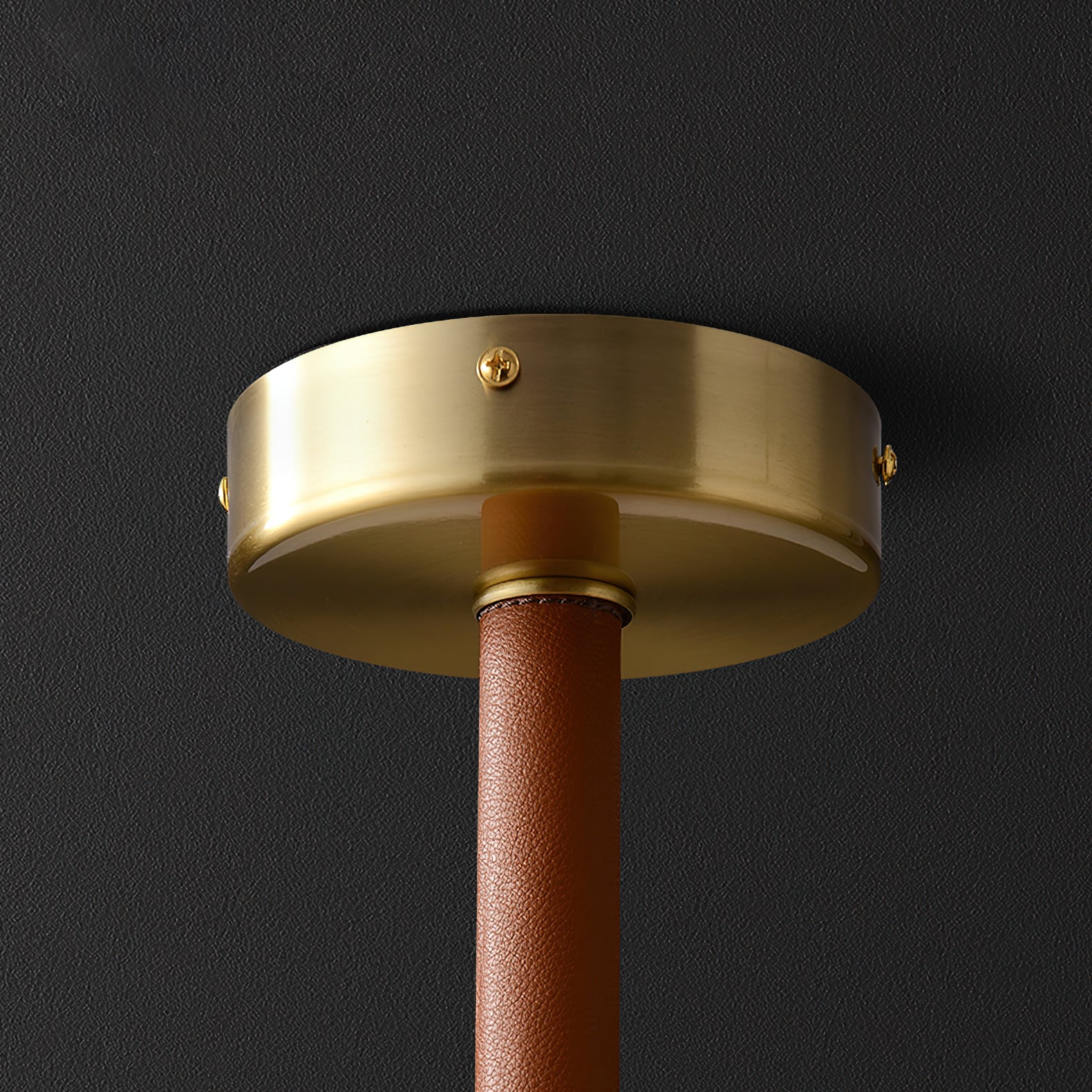 Alora Postmodern Luxury Round Brass Marble Chandelier - Lamp Copper