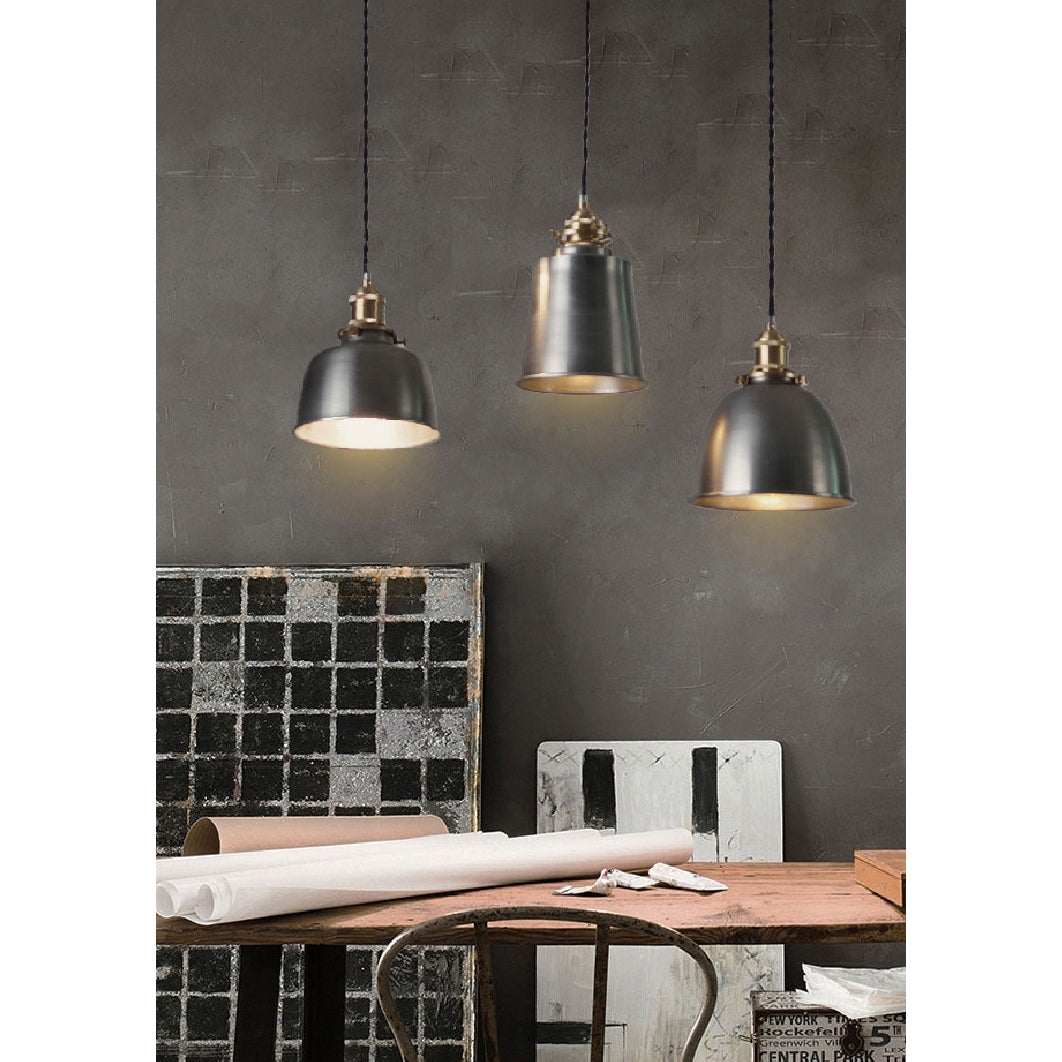 Radius Vintage Industrial Brass Metal Pendant Light - Lamp Copper