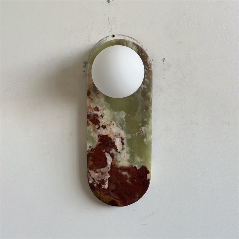 Syraeia Modern Minimalist Marble Jade Wall Lamp - Lamp Copper
