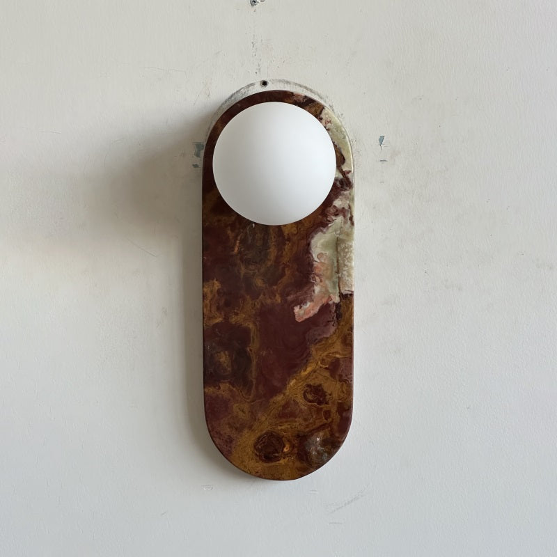 Syraeia Modern Minimalist Marble Jade Wall Lamp - Lamp Copper