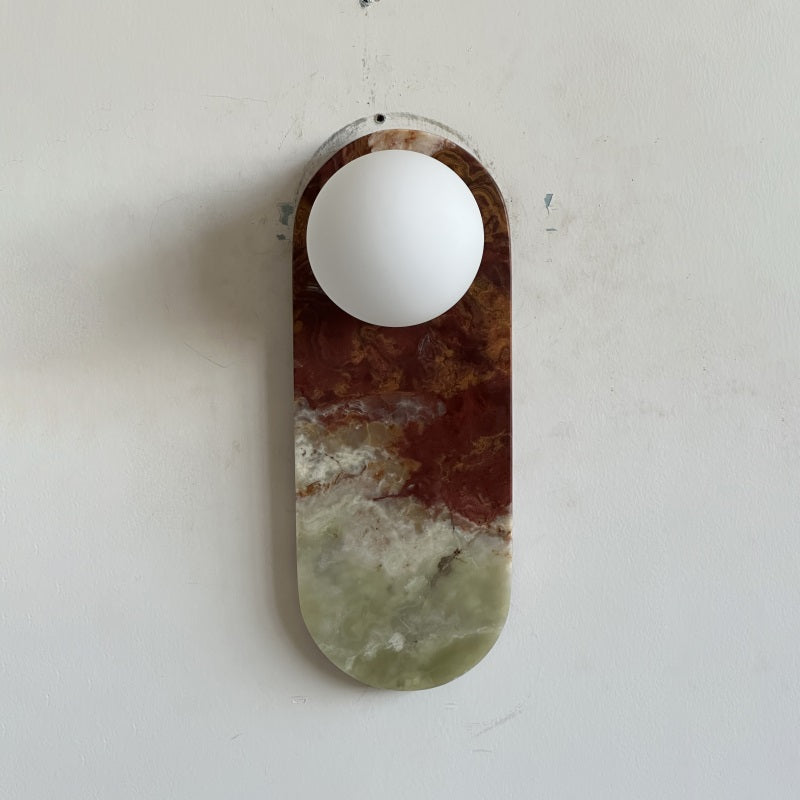 Syraeia Modern Minimalist Marble Jade Wall Lamp - Lamp Copper