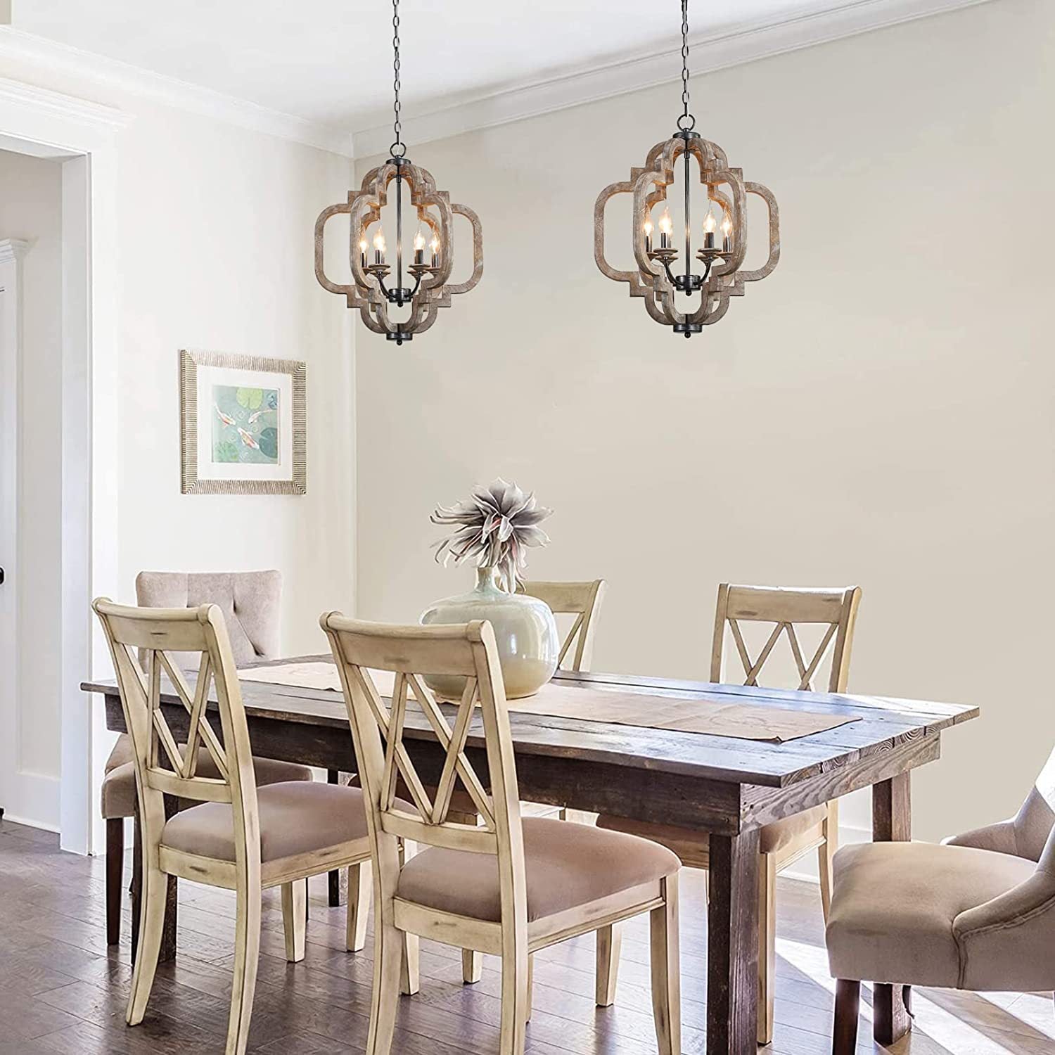 Polar Postmodern Luxury Wooden Metal Pendant Lamp - Lamp Copper