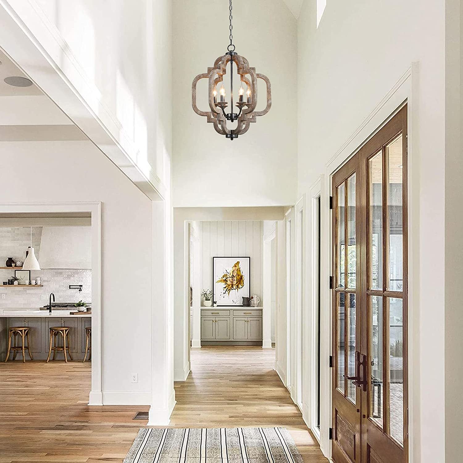 Polar Postmodern Luxury Wooden Metal Pendant Lamp - Lamp Copper