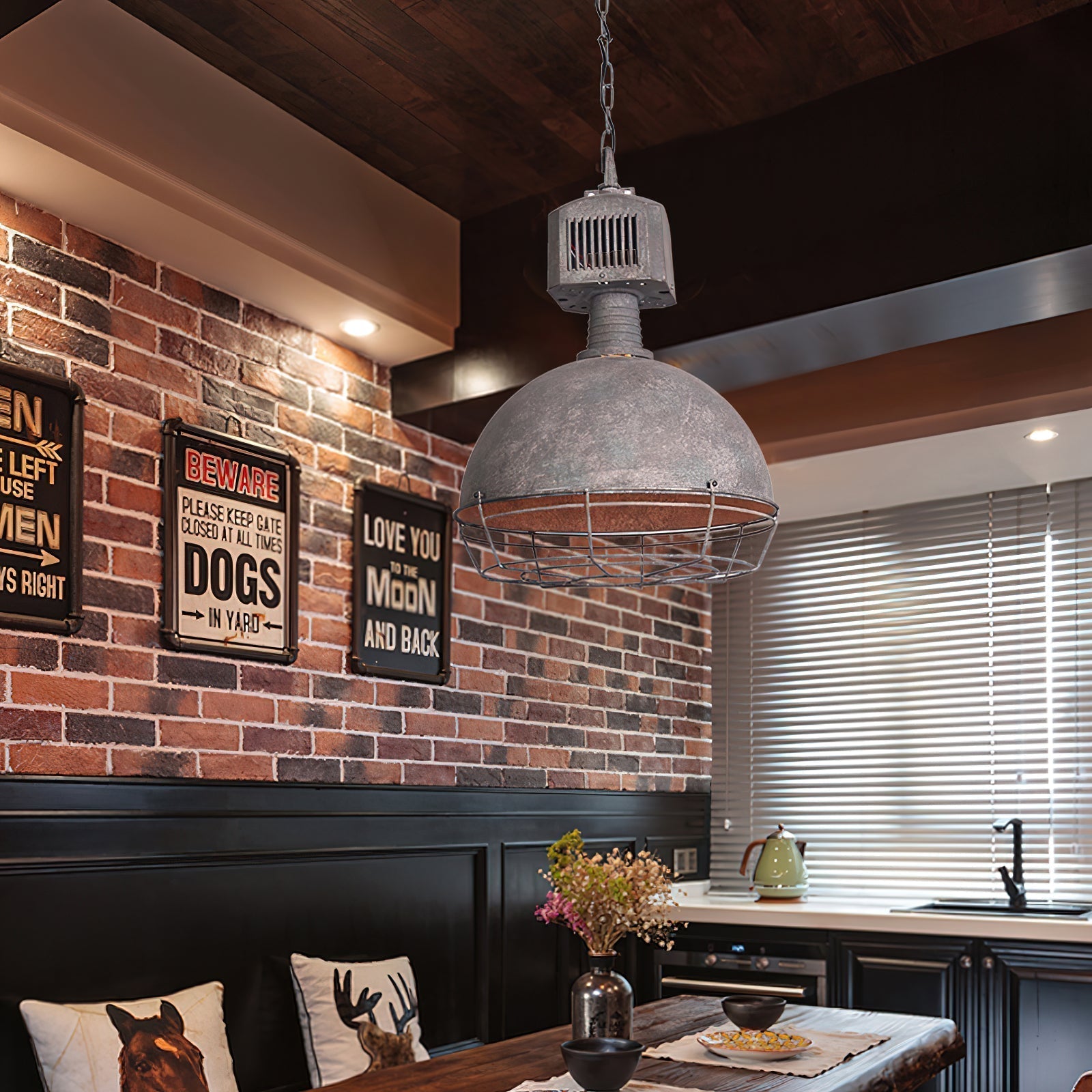 Urbanx Vintage Industrial Metal Pendant Light - Lamp Copper