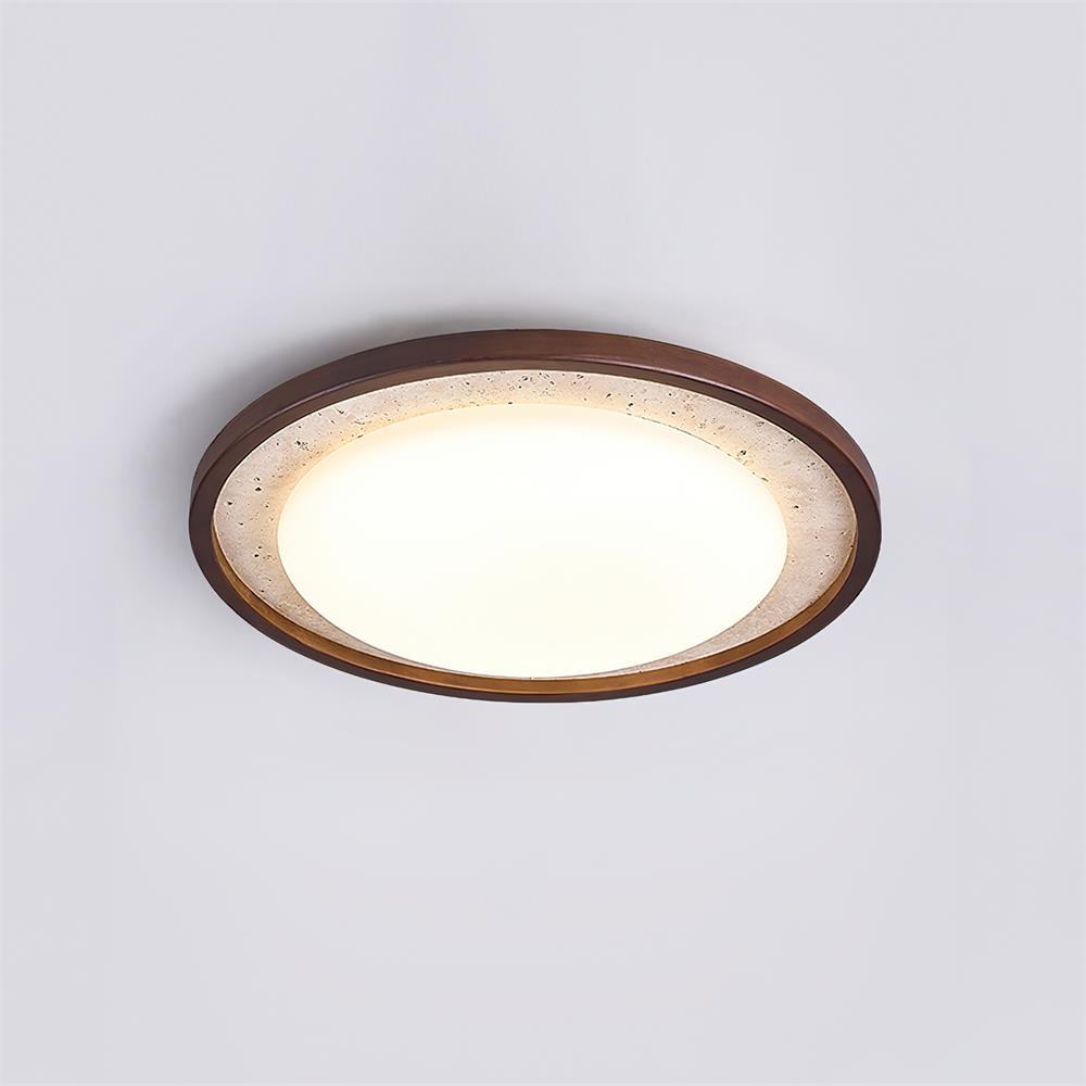 Ritta Sculptural Travertine Ceiling Lamp - Letslighting