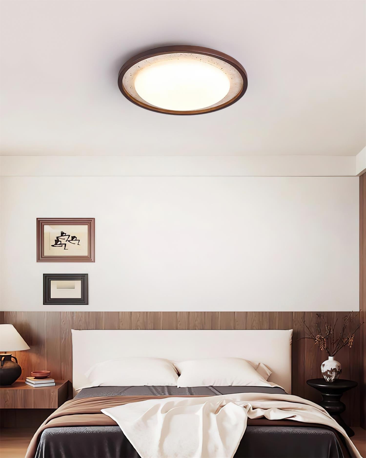 Ritta Sculptural Travertine Ceiling Lamp - Letslighting